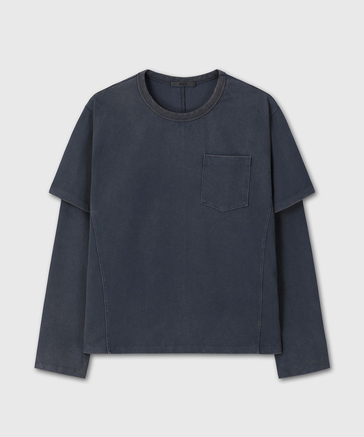 다이브인(DIVEIN) LAYERED WASHING LONG SLEEVE (DARK NAVY)