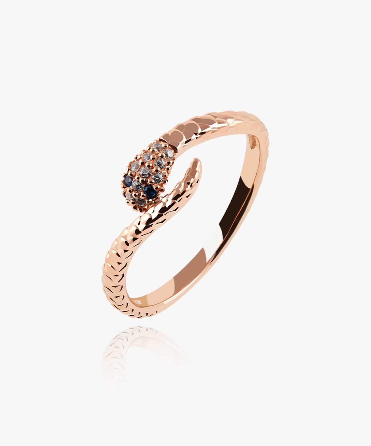 엘렌쥬얼리(HELENE JEWELRY) 14K 18K렉스 스네이크 큐빅 미스 링 금 반지