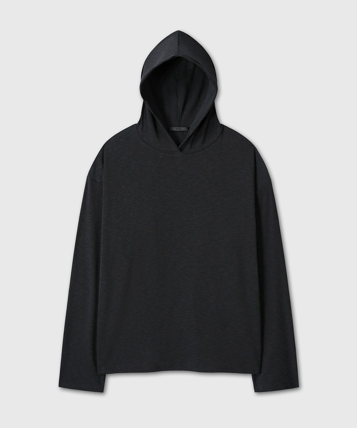 다이브인(DIVEIN) LAYERED SLUB TEXTURE HOOD (BLACK)