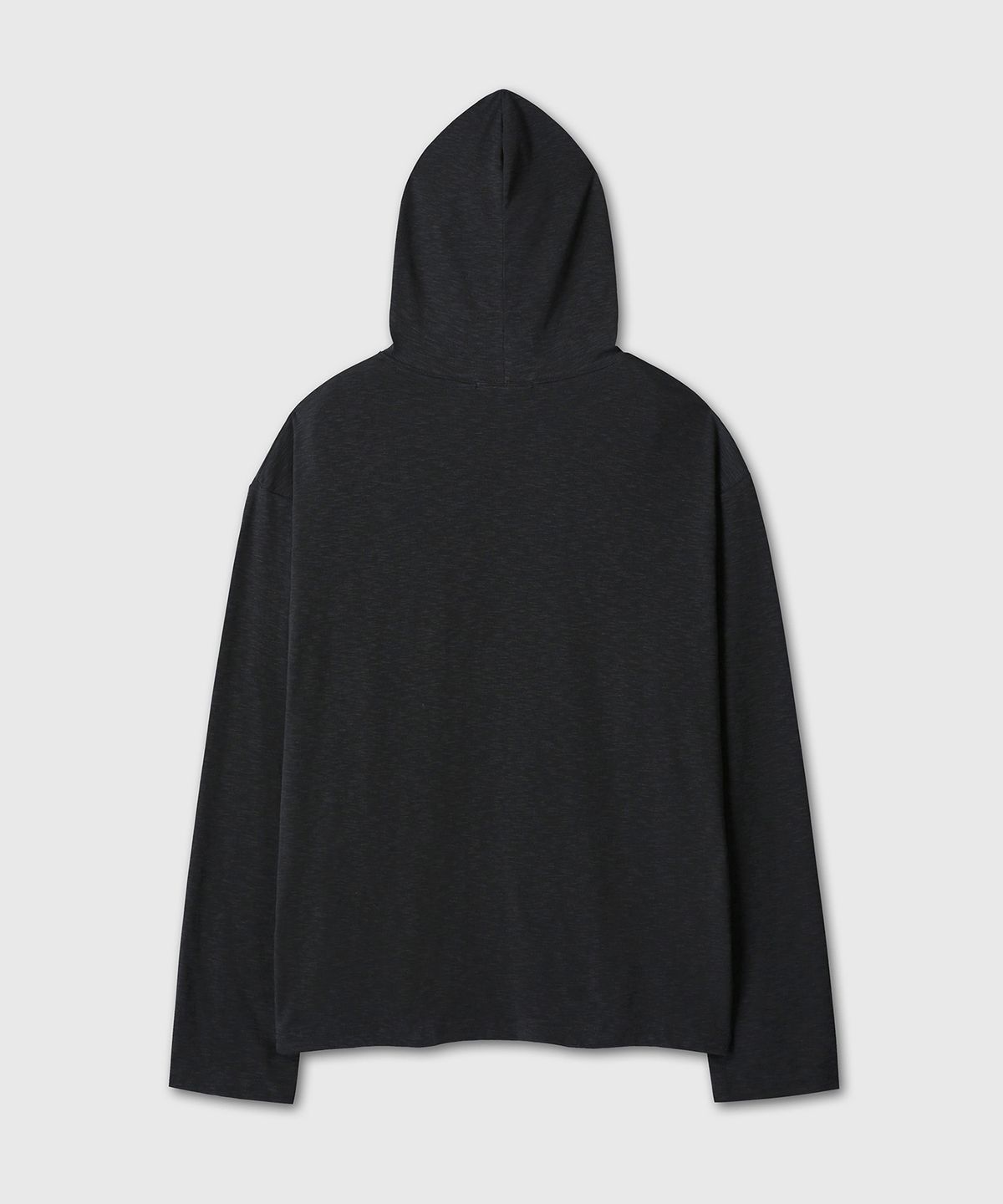 다이브인(DIVEIN) LAYERED SLUB TEXTURE HOOD (BLACK)