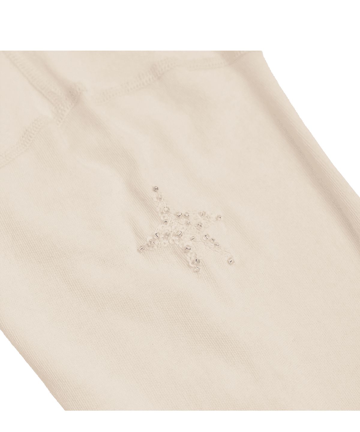 투위드(TUEWID) Tuewid “STARFISH” beaded round neck T-shirts in cream