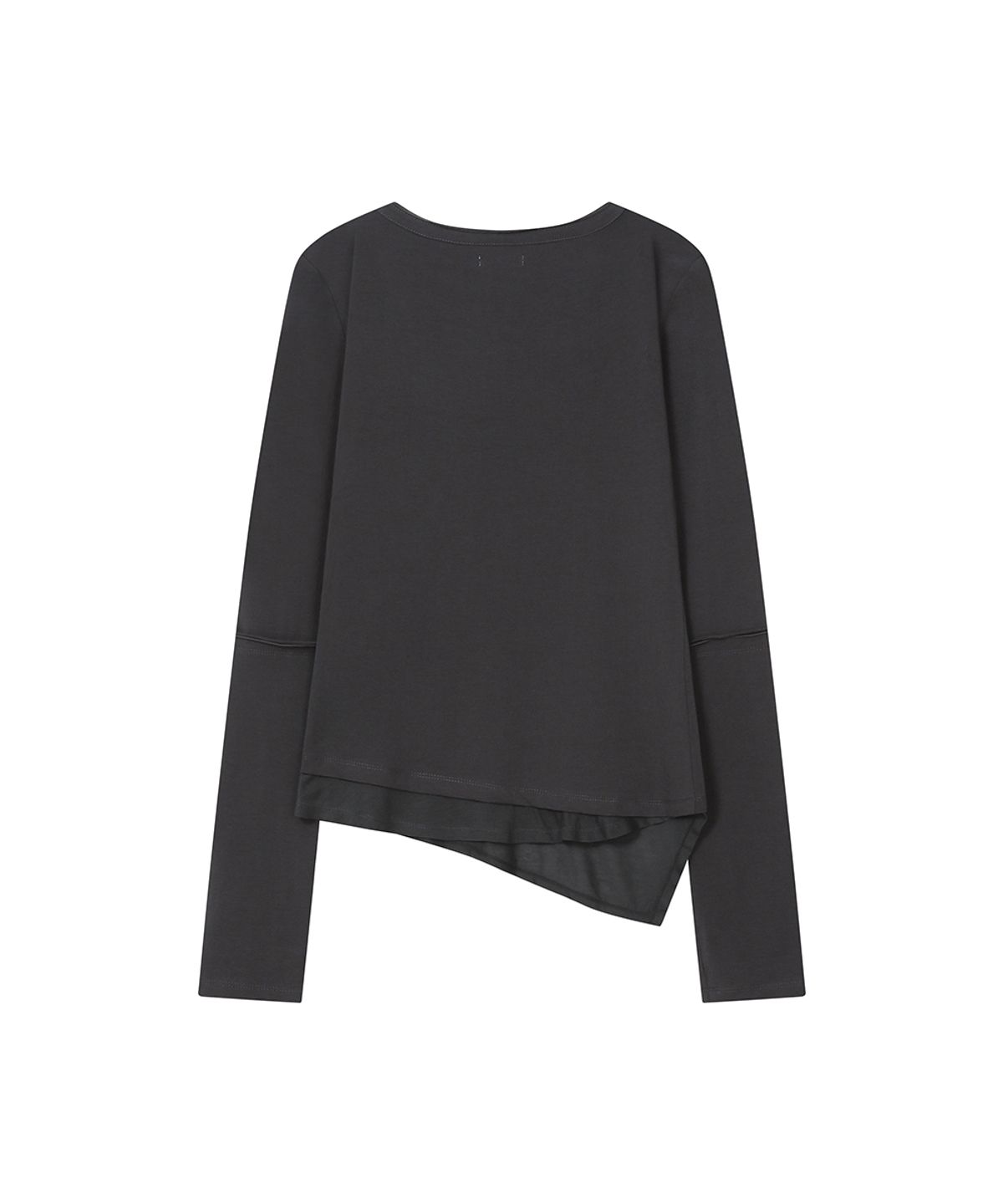미세키서울(MISEKI SEOUL) Slash button layered long sleeve CHARCOAL