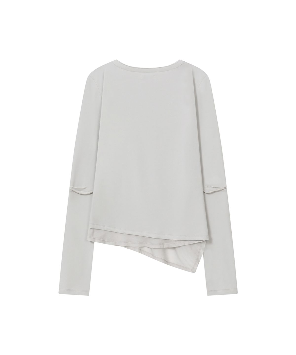 미세키서울(MISEKI SEOUL) Slash button layered long sleeve LIGHT GREY