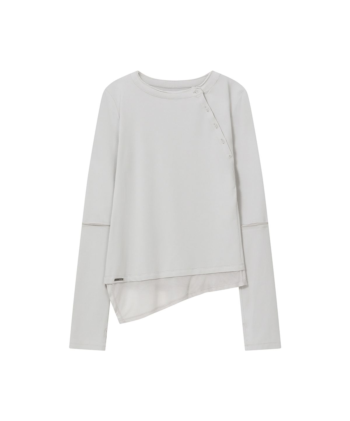 미세키서울(MISEKI SEOUL) Slash button layered long sleeve LIGHT GREY