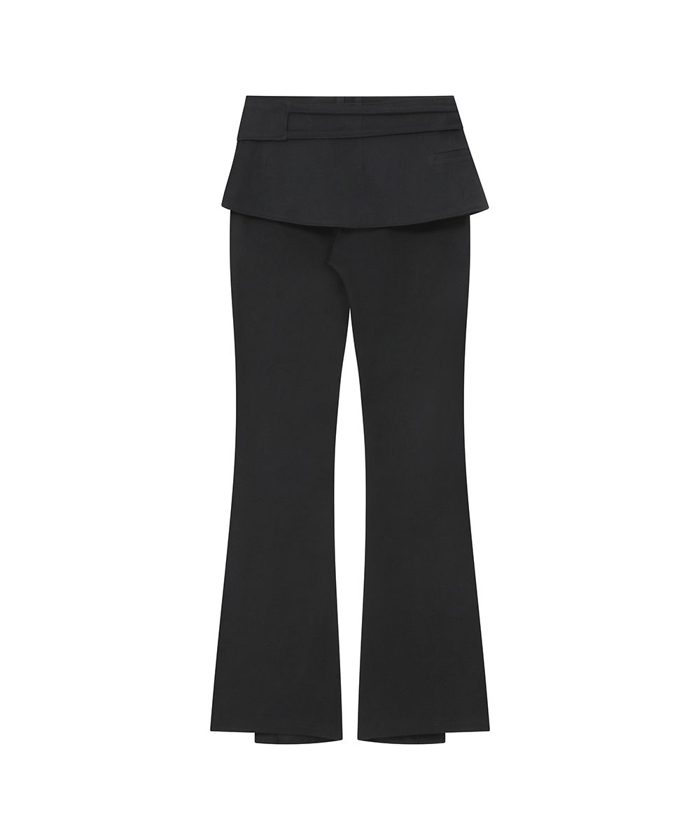 MUSINSA | MISEKI SEOUL Side shirring string mini skirt pants set BLACK