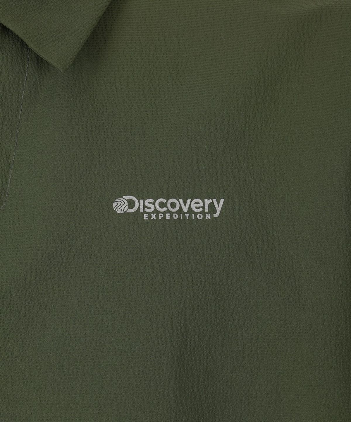 디스커버리 익스페디션(DISCOVERY EXPEDITION) 남성 시어서커 우븐 카라티 (D/KHAKI)