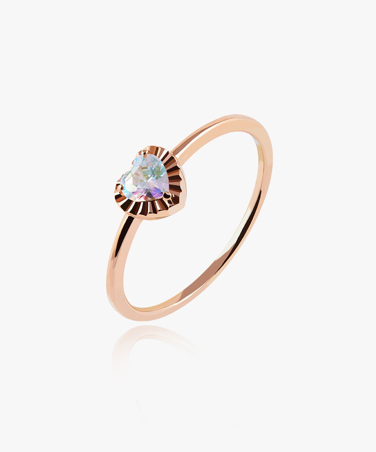 엘렌쥬얼리(HELENE JEWELRY) 14K 18K 일마레 오로라 하트 큐빅 미스 링 금 반지