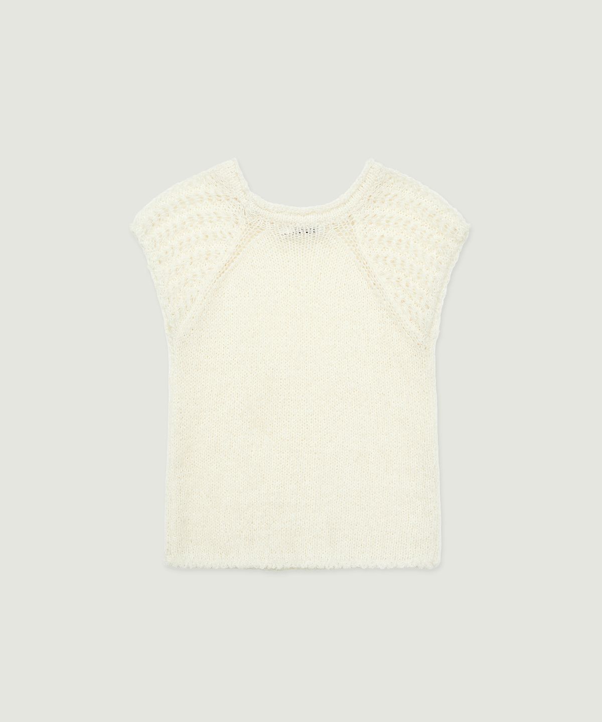 그로브(GROVE) JACE NET HALF SLEEVE KNIT (CREAM)