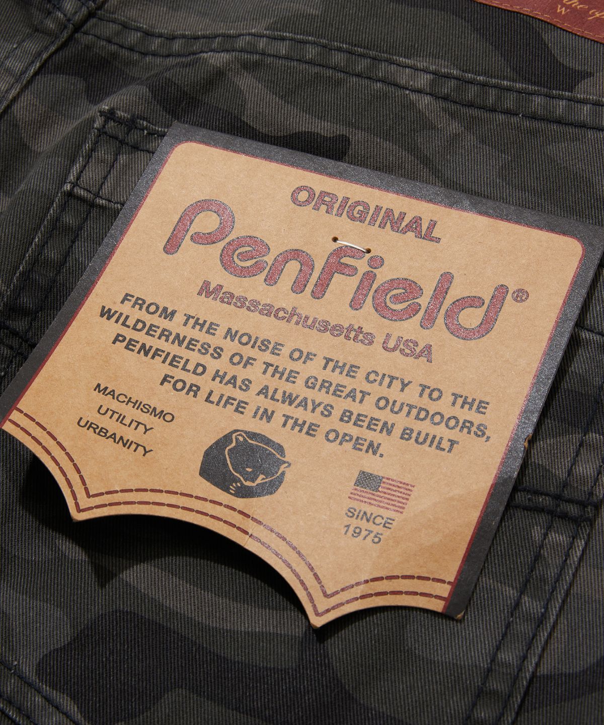 펜필드(PENFIELD) 카모 버뮤다 팬츠 블랙_FS2WP21U