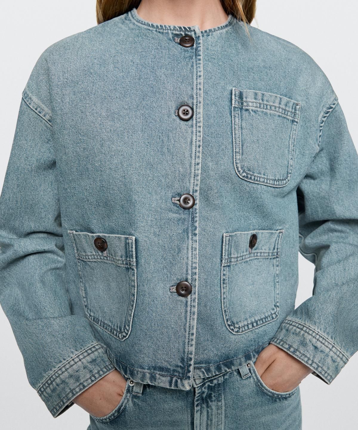마시모두띠(MASSIMO DUTTI) 쇼트 데님 재킷