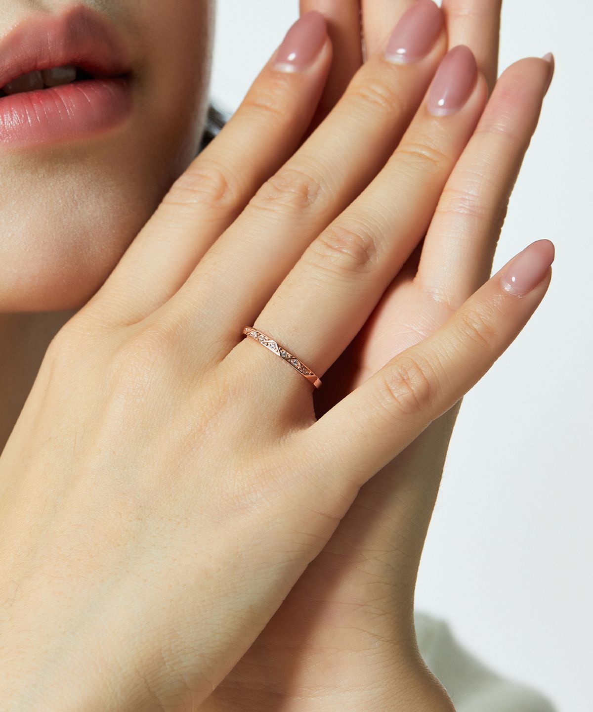 엘렌쥬얼리(HELENE JEWELRY) 14K 18K 시비오네 큐빅 라인 미스 링 금 반지