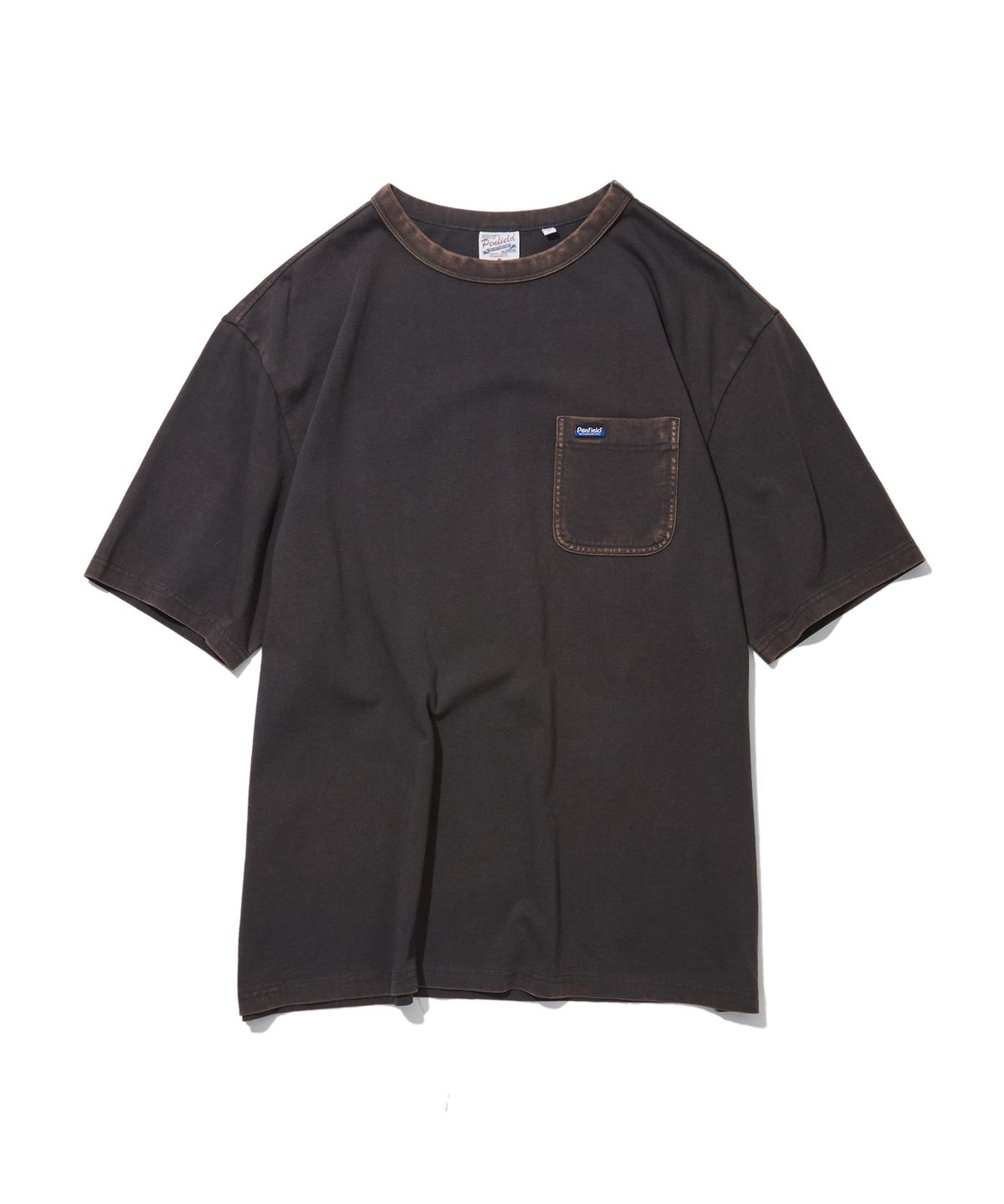 펜필드(PENFIELD) 빈티지 시리즈 오버사이즈 BACK 아트워크 반팔 티셔츠 차콜_FS2KT53U