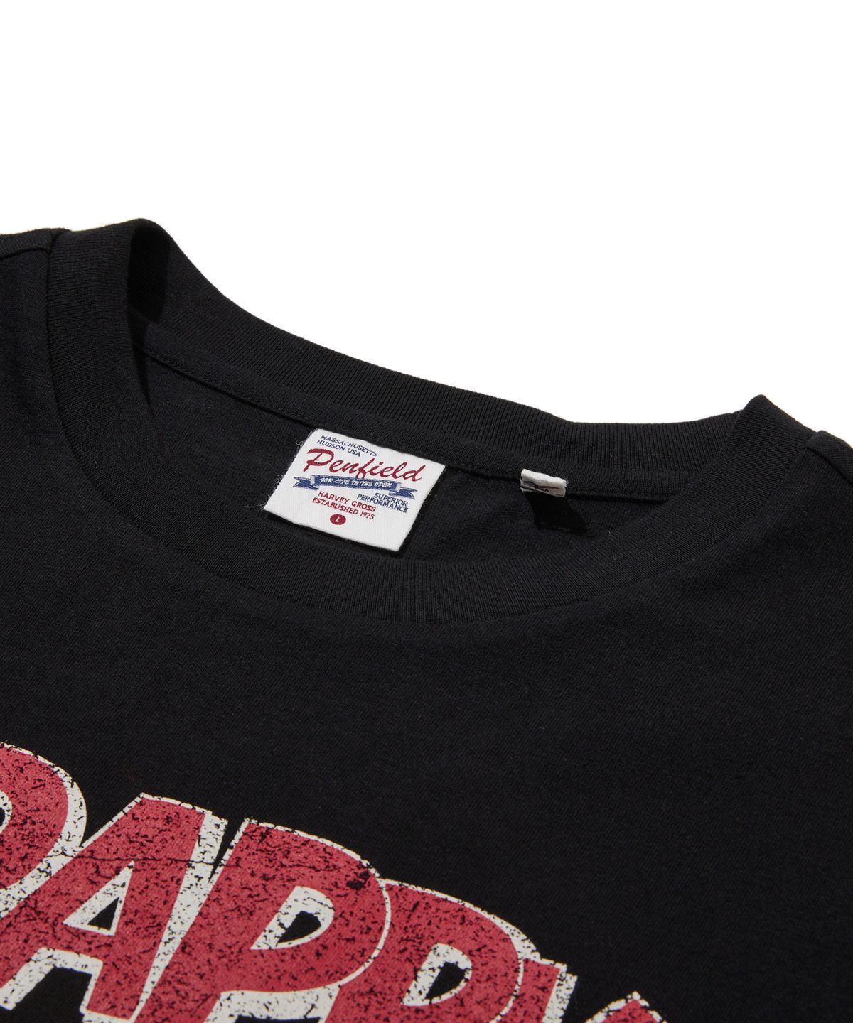 펜필드(PENFIELD) 빈티지 시리즈 SCRAPPY 반팔 티셔츠 블랙_FS2KT46U