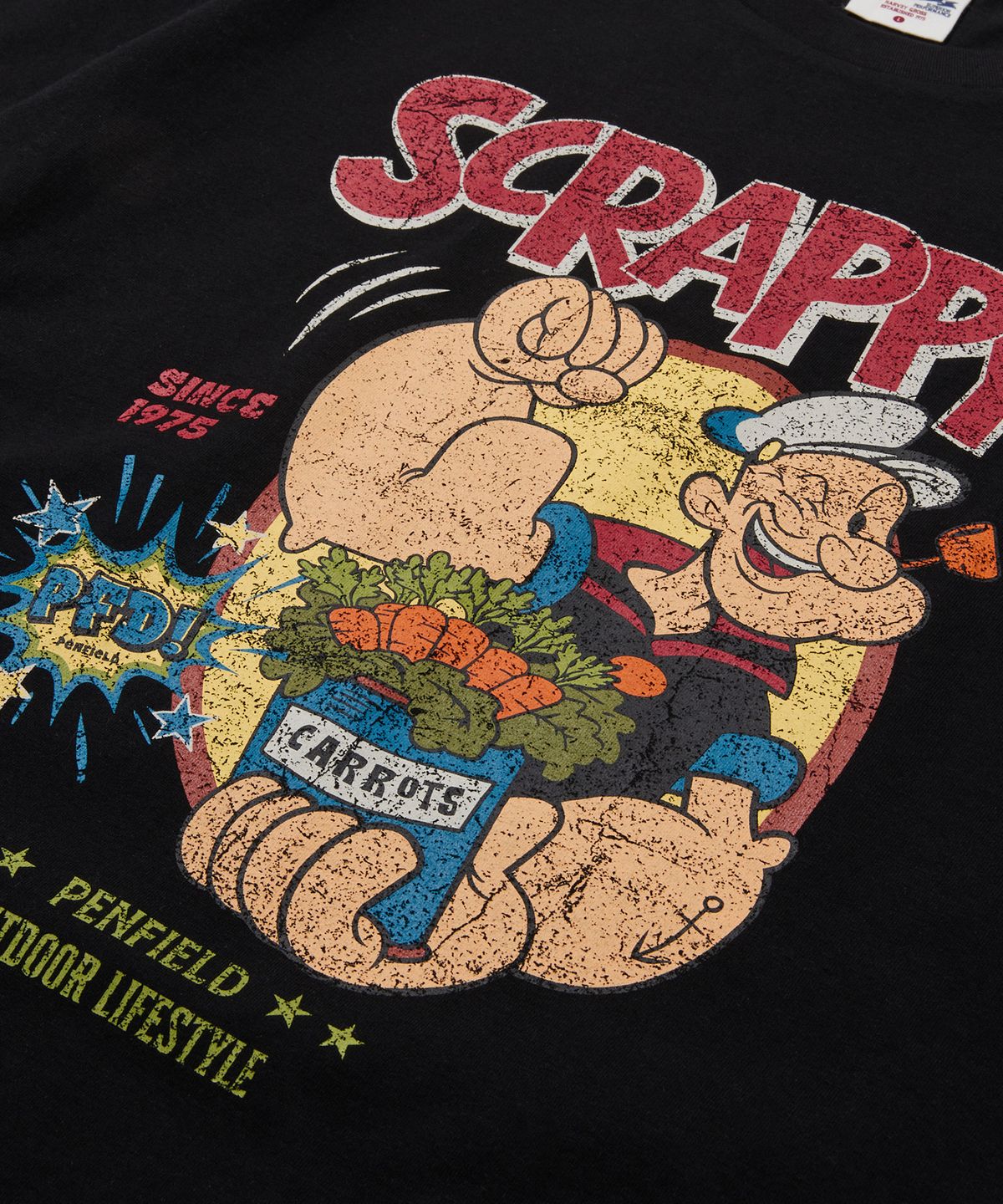 펜필드(PENFIELD) 빈티지 시리즈 SCRAPPY 반팔 티셔츠 블랙_FS2KT46U