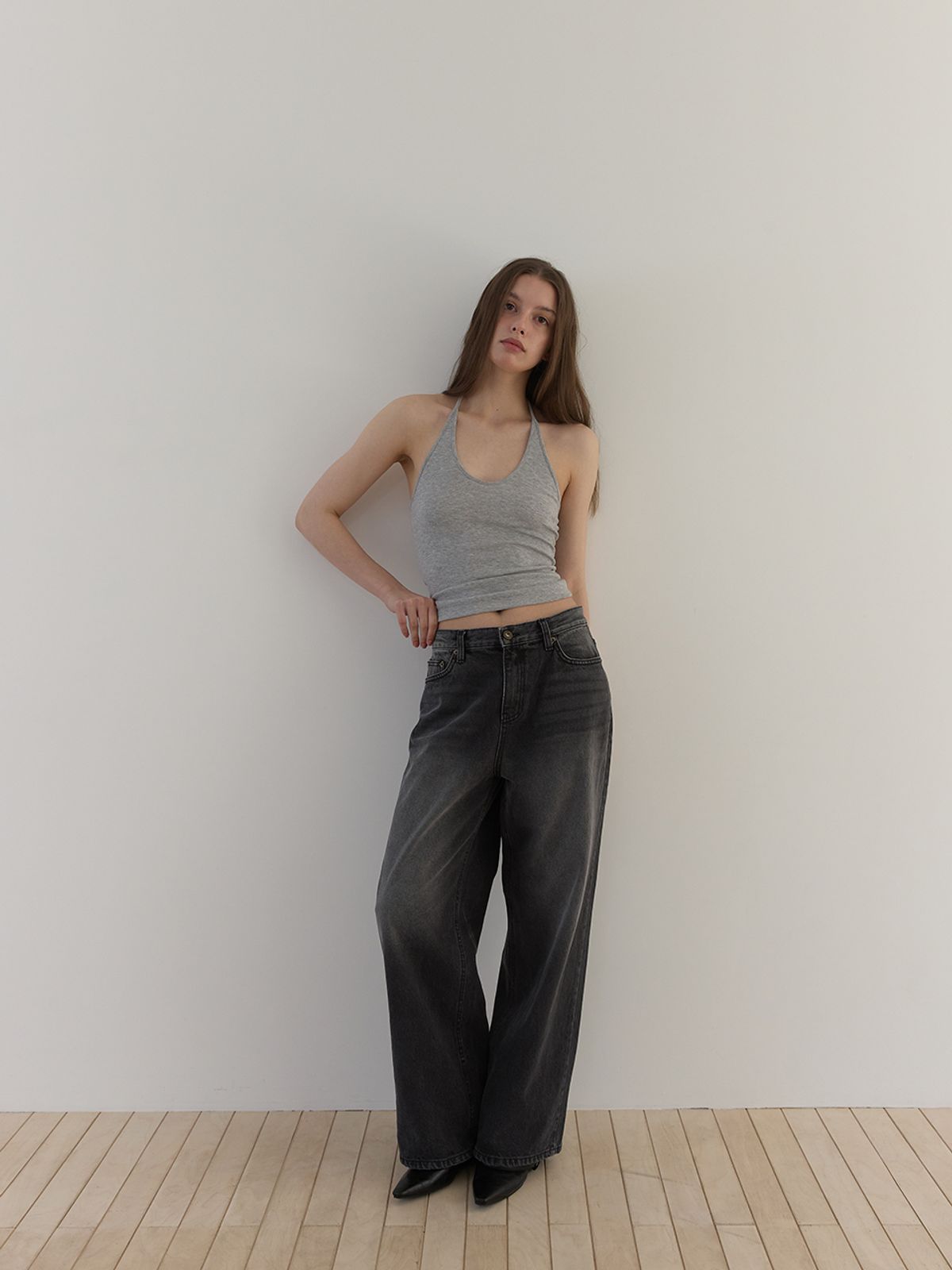 아수라(ASURA) ESSENTIAL LOW-RISE JEAN (BLACK)