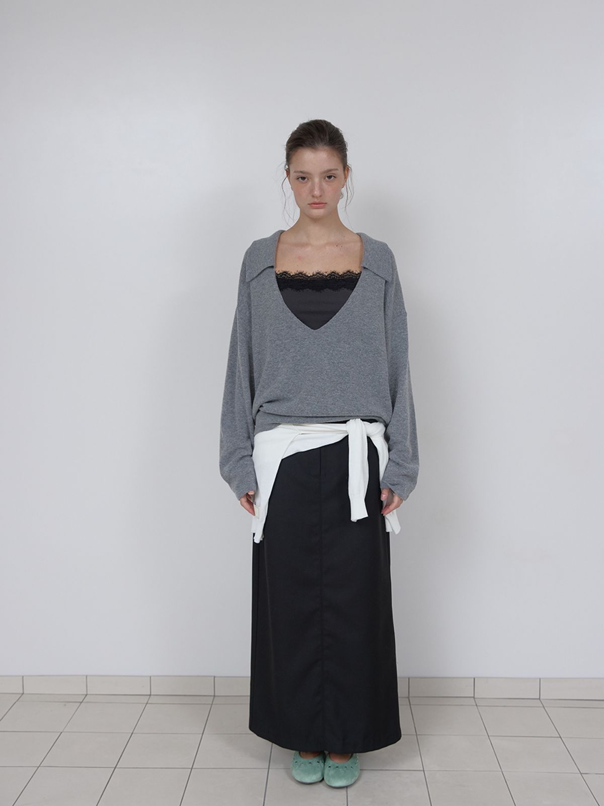 아수라(ASURA) ESSENTIAL MAXI SKIRT (BLACK)