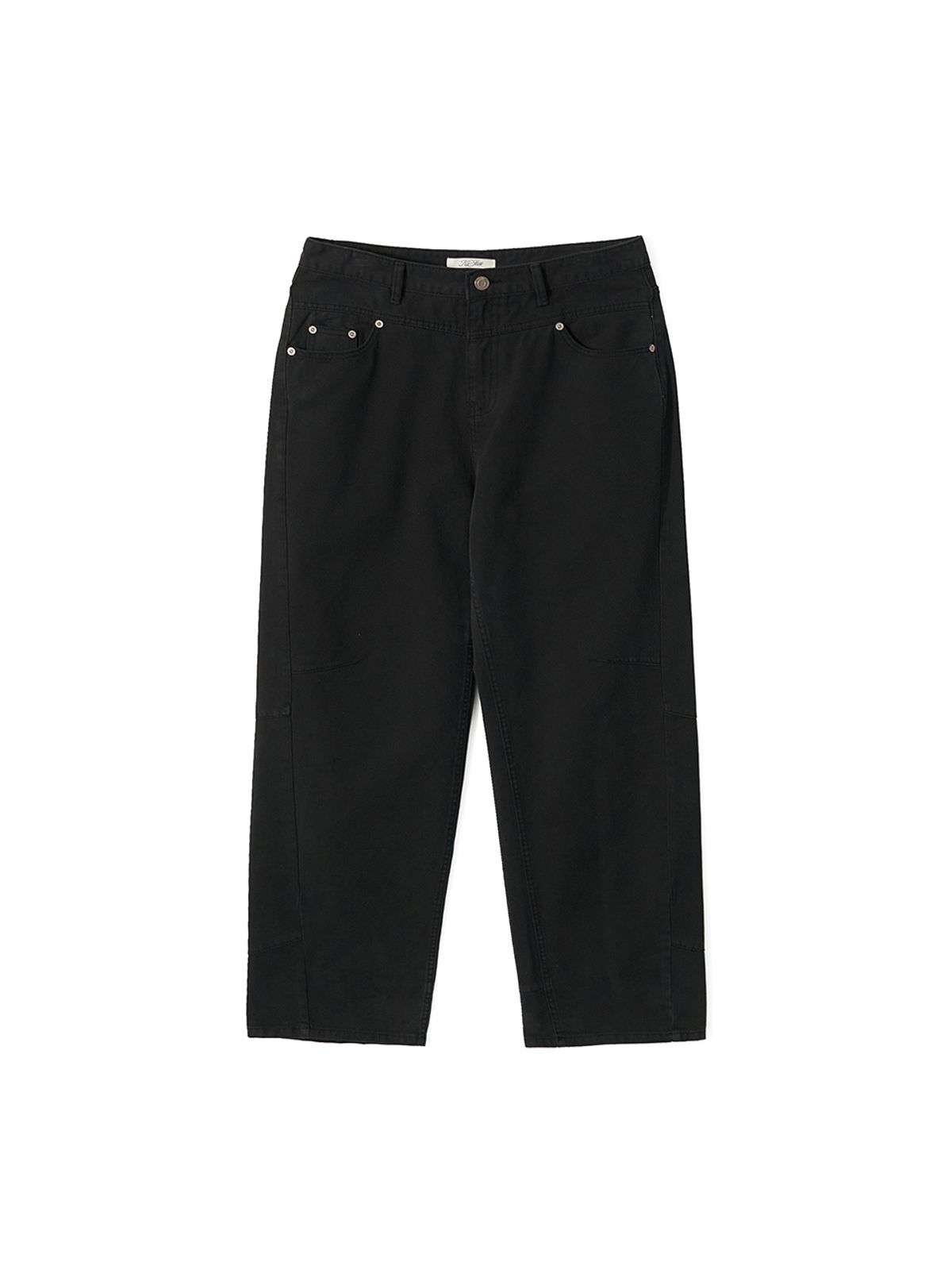기준 맨(KIJUN MEN) Double Waist 5-Pocket Pants Black