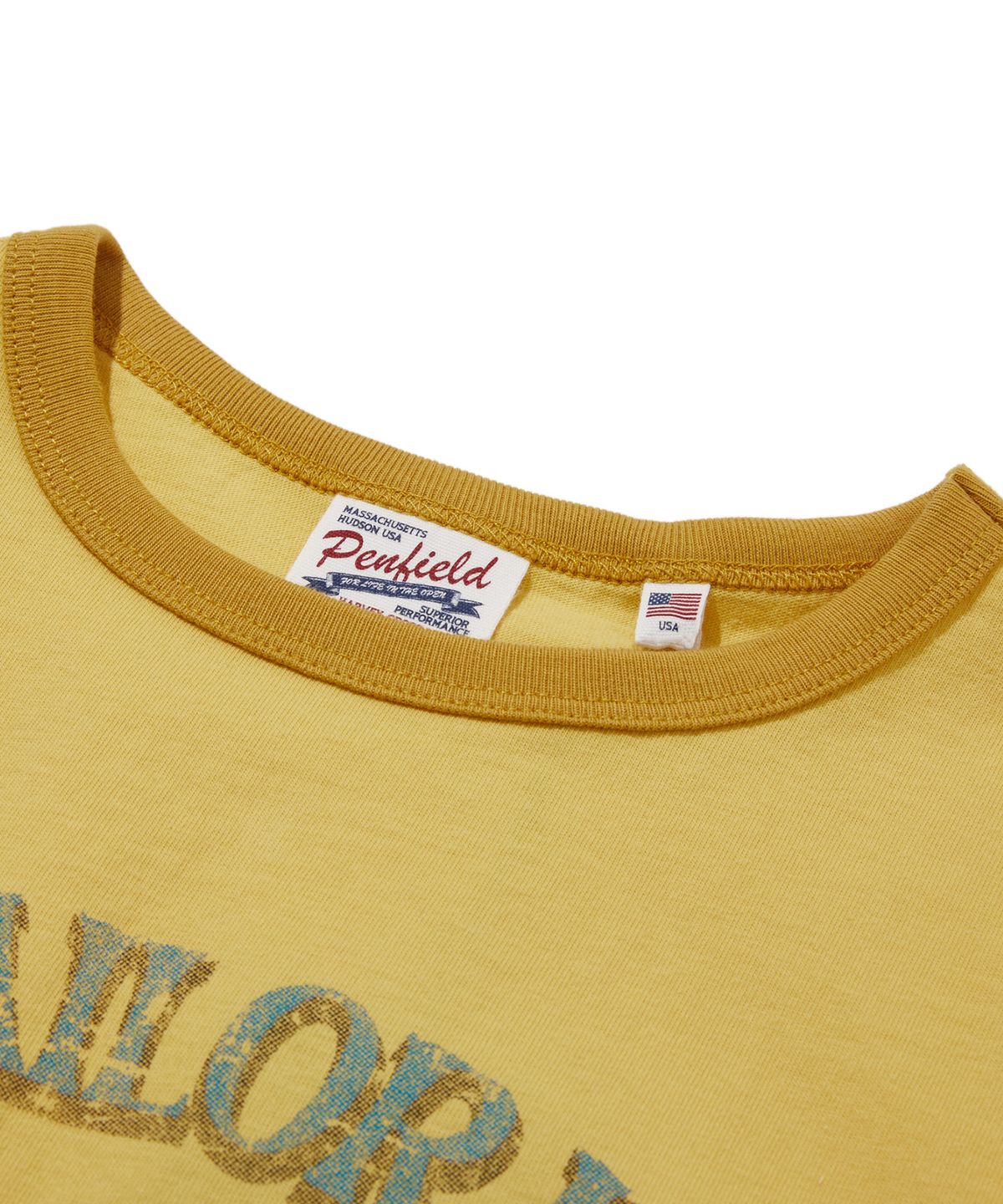 펜필드(PENFIELD) 빈티지 시리즈 CHIVALROUS 반팔 티셔츠 옐로우_FS2KT43U