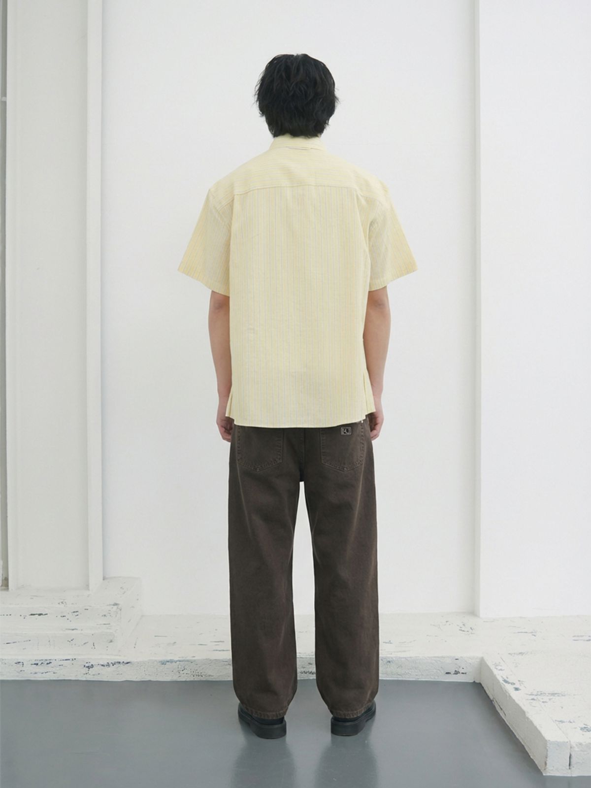 기준 맨(KIJUN MEN) Garment Dyed Classic Pants Charcoal Brown