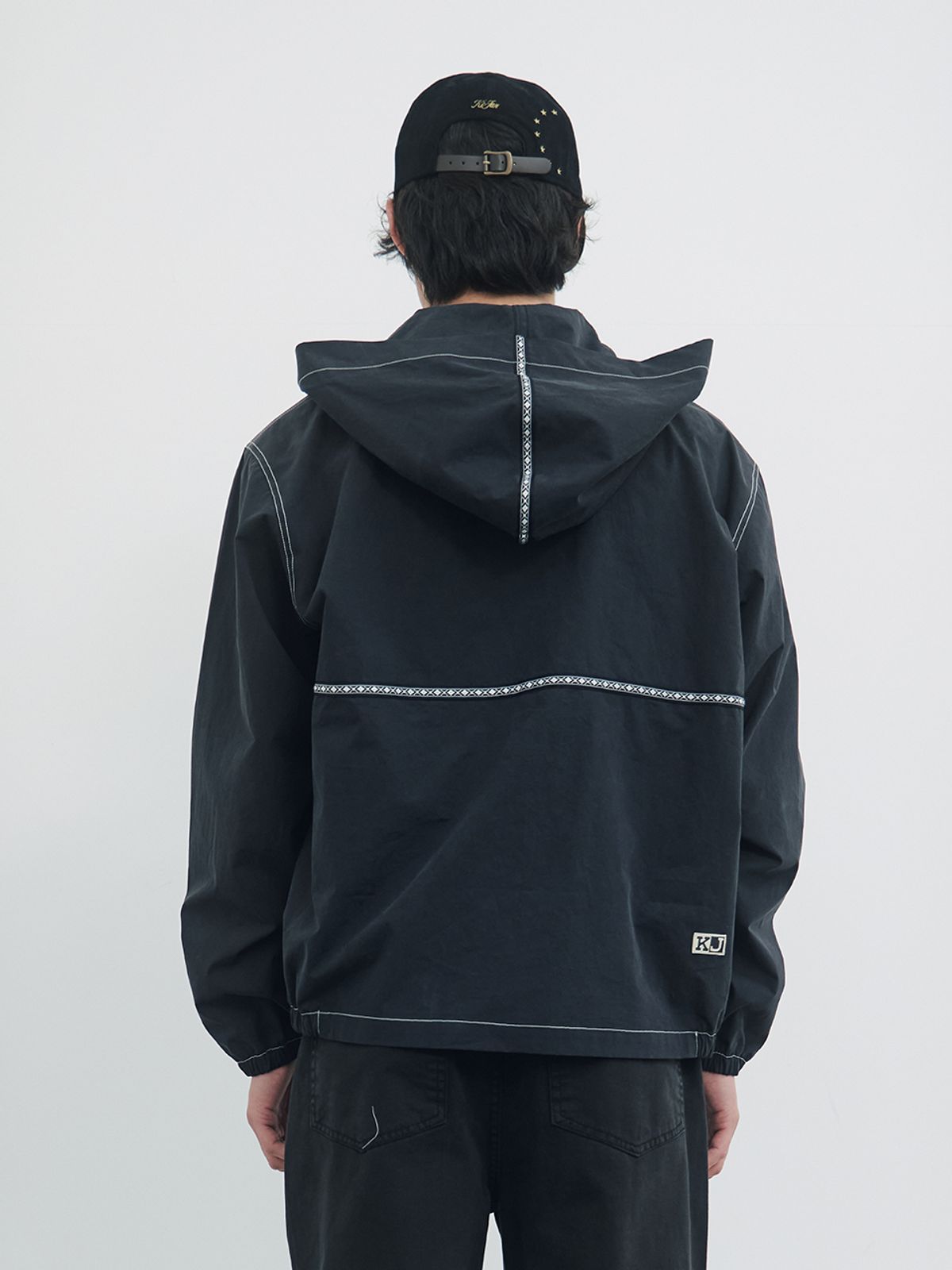 기준 맨(KIJUN MEN) Navajo Hooded Jacket Black