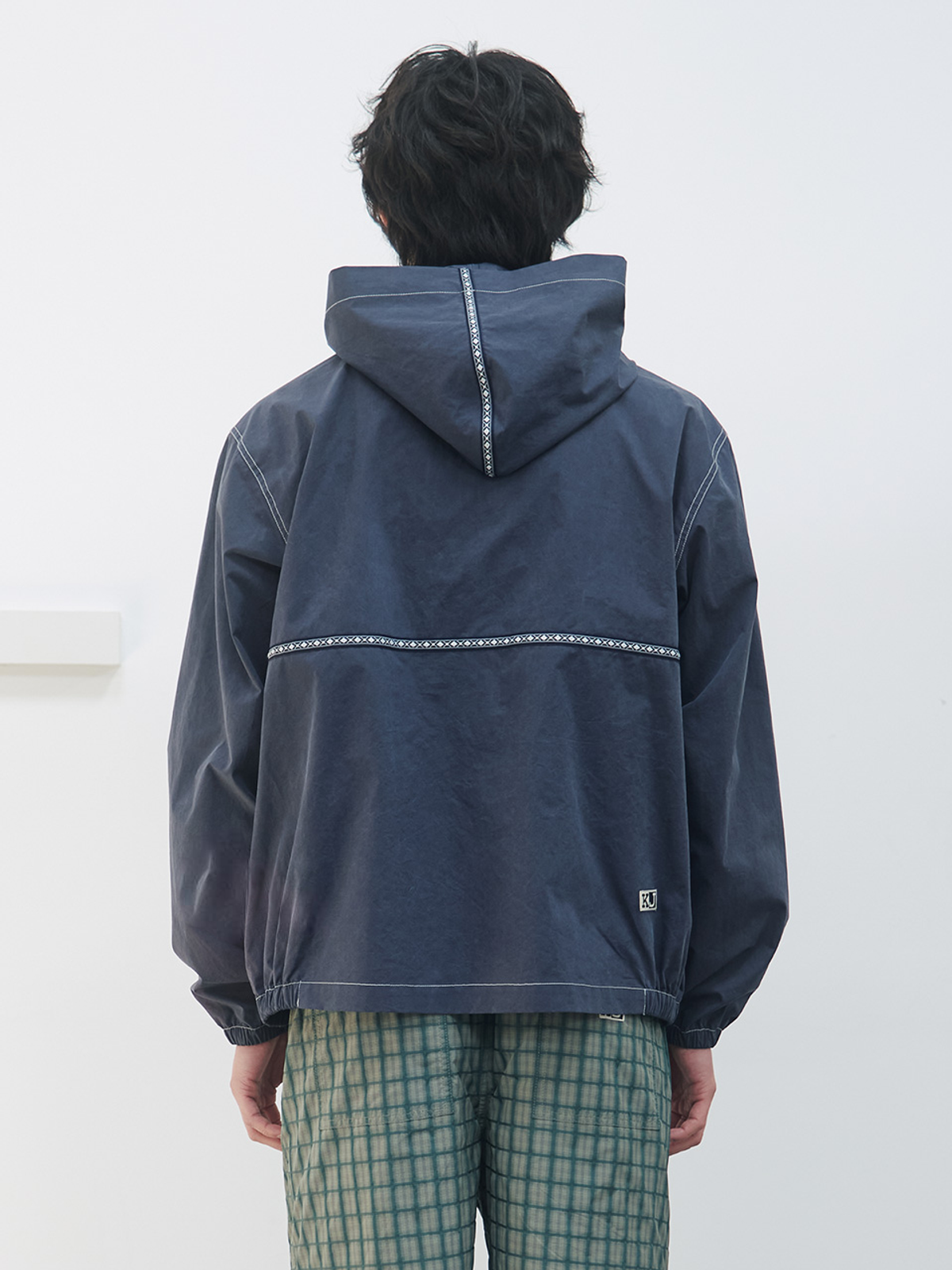 기준 맨(KIJUN MEN) Navajo Hooded Jacket Navy
