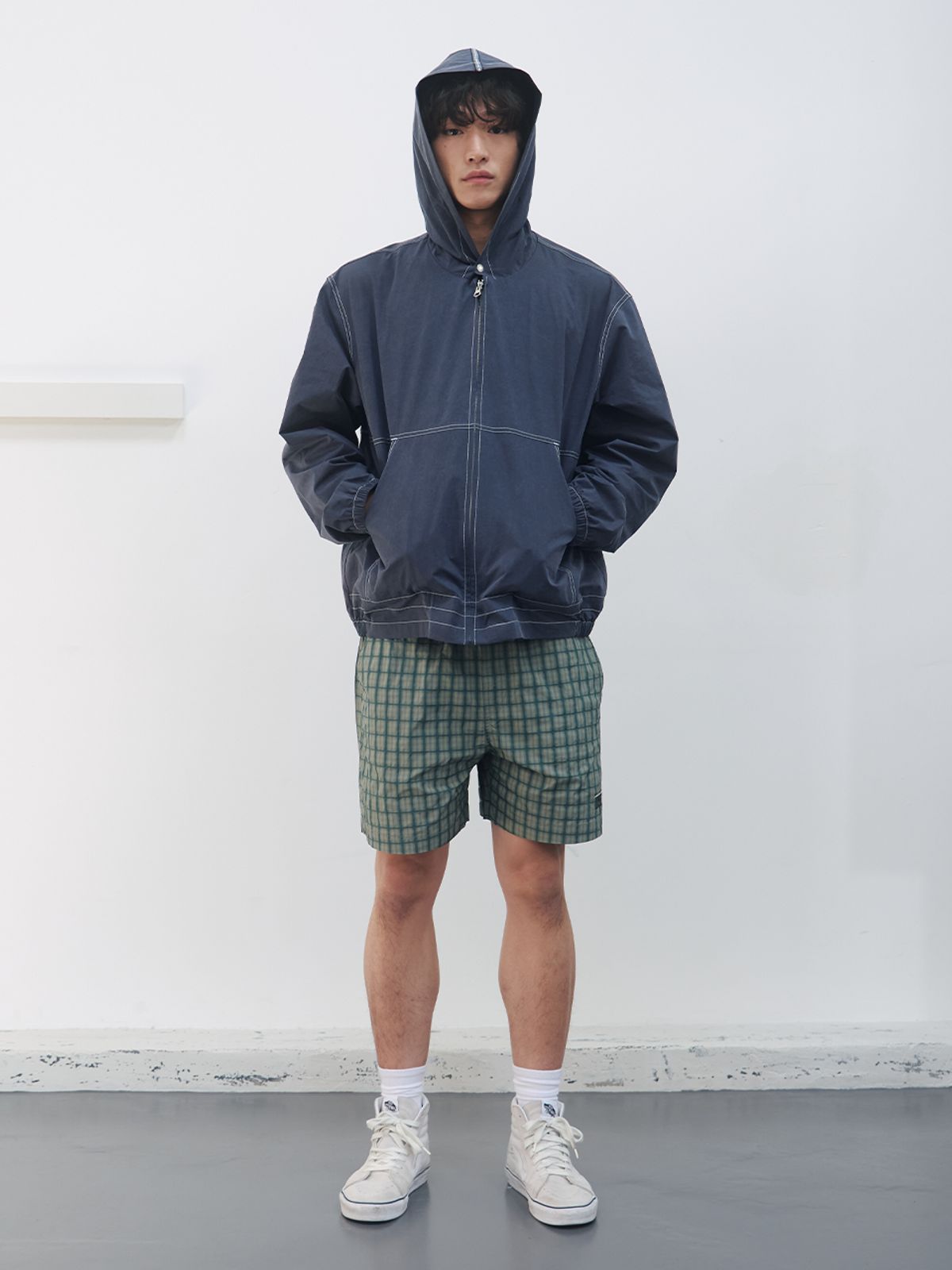 기준 맨(KIJUN MEN) Navajo Hooded Jacket Navy