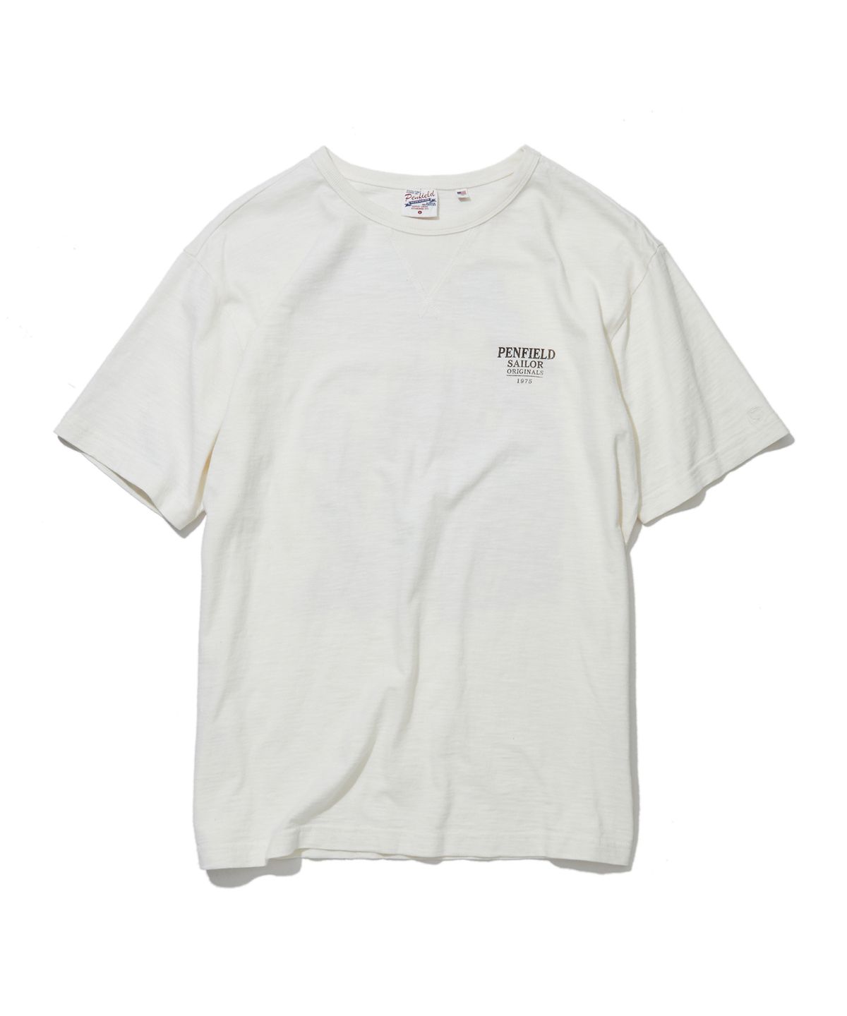 펜필드(PENFIELD) 슬럽 유니브 빈티지 아트워크 반팔 티셔츠 화이트_FS2KT19U