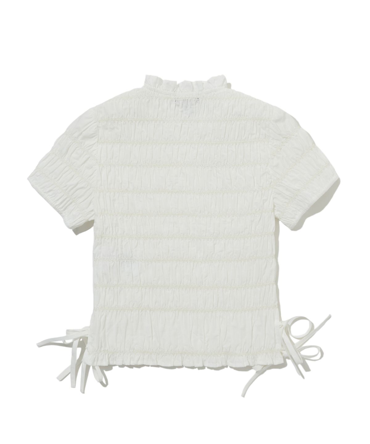 펜필드(PENFIELD) 지그재그 스모킹 블라우스 화이트_FS2WR13F
