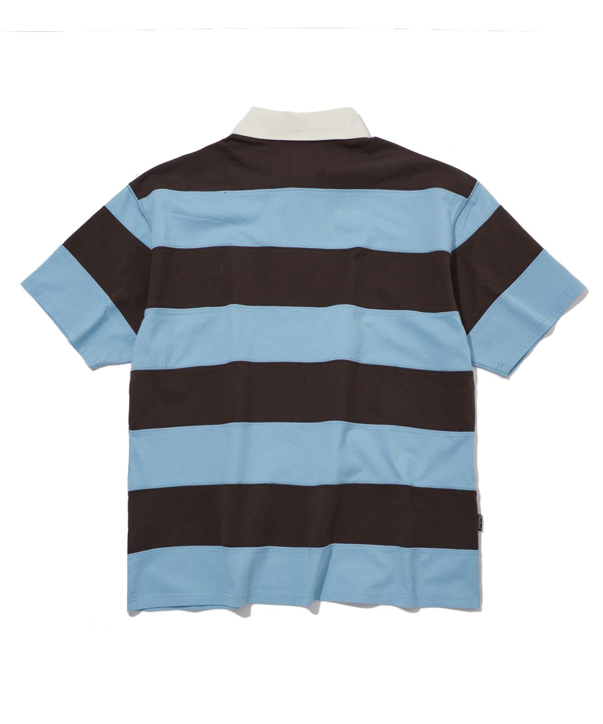 펜필드(PENFIELD) 클래식 스트라이프 럭비 반팔 티셔츠 브라운_FS2KT21U