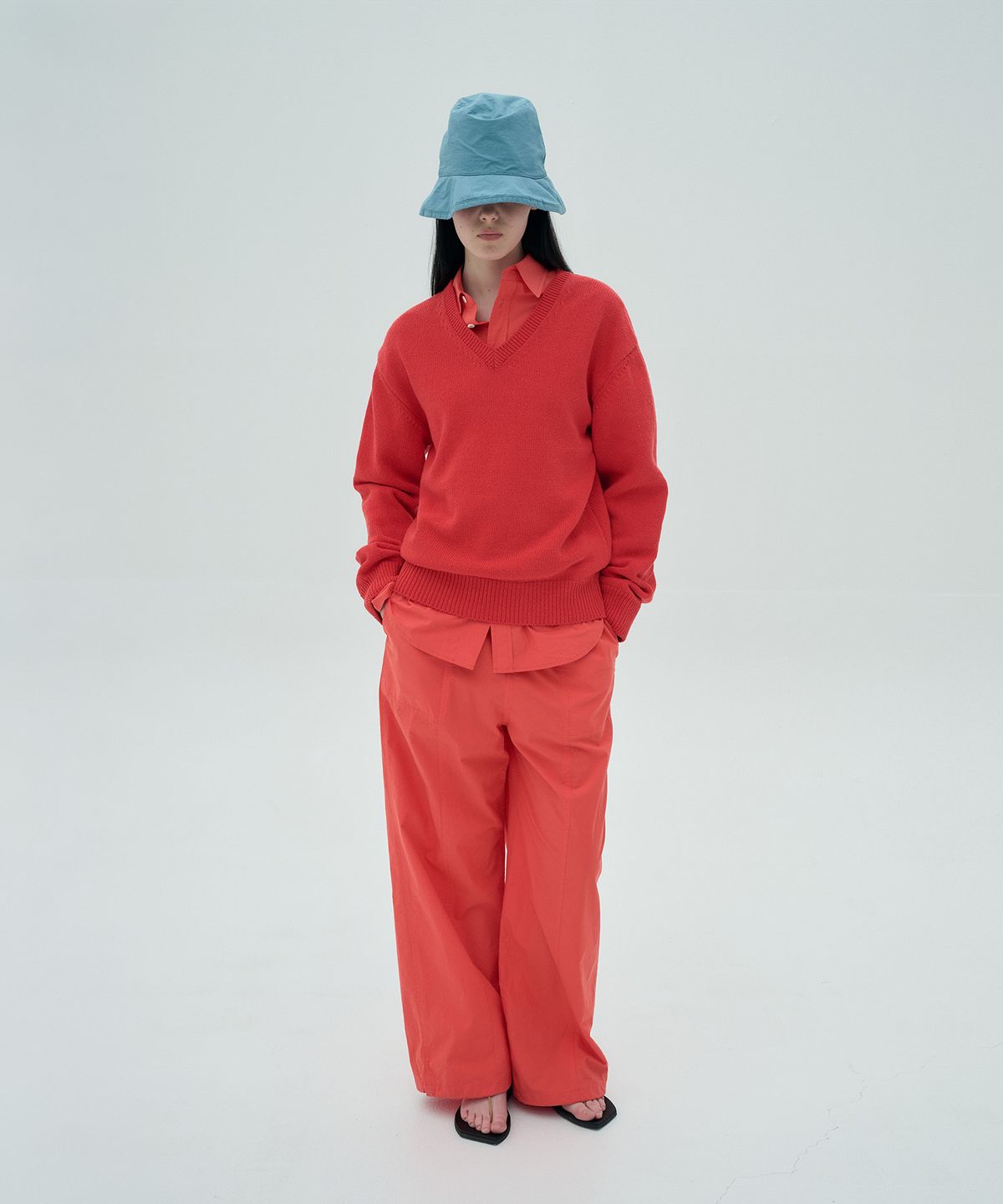 정감 스튜디오(JEONGGAM STUDIOS) Cotton V Neck Knit_5 color