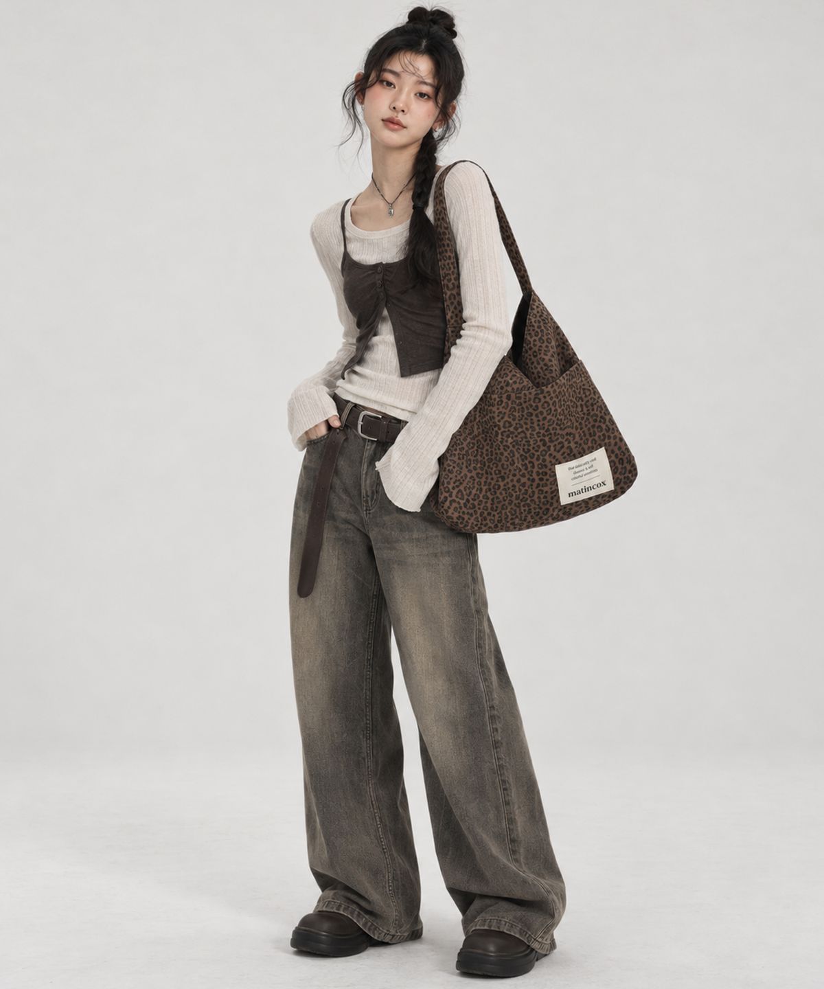 마틴콕스(MATINCOX) MoodCurve - Leopard Darkbrown