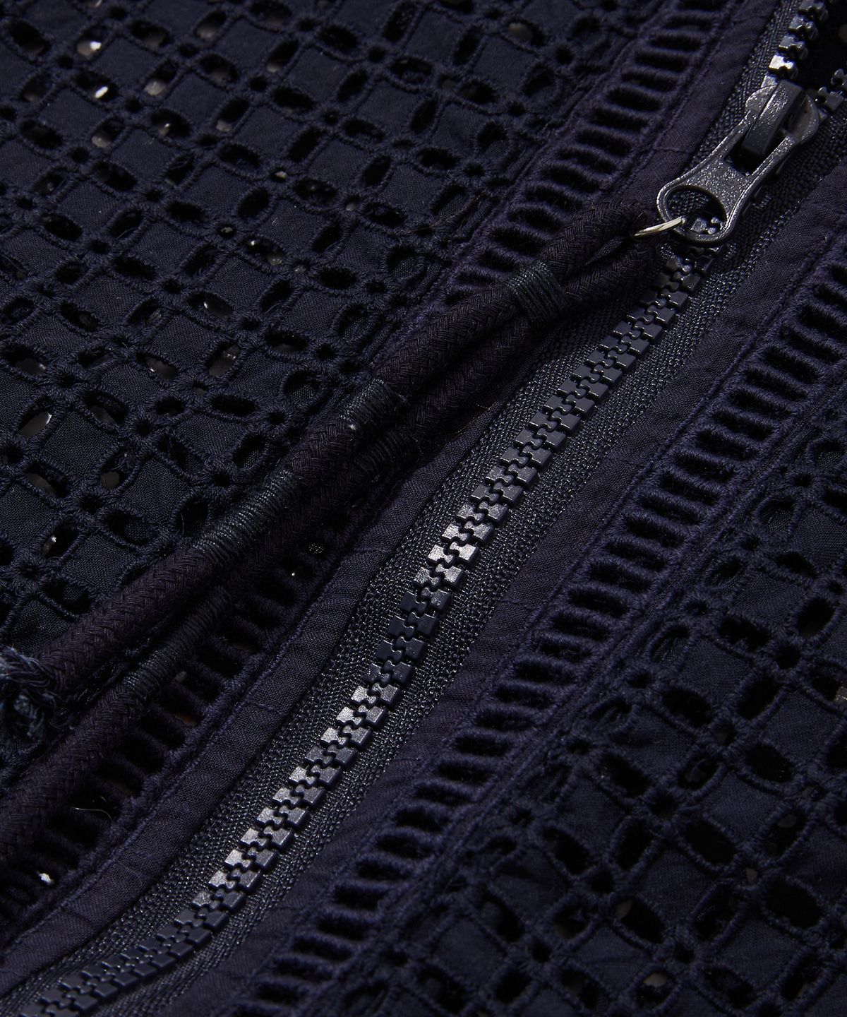 펜필드(PENFIELD) 크로셰 펀칭 후드 집업 네이비_FS2CG80F