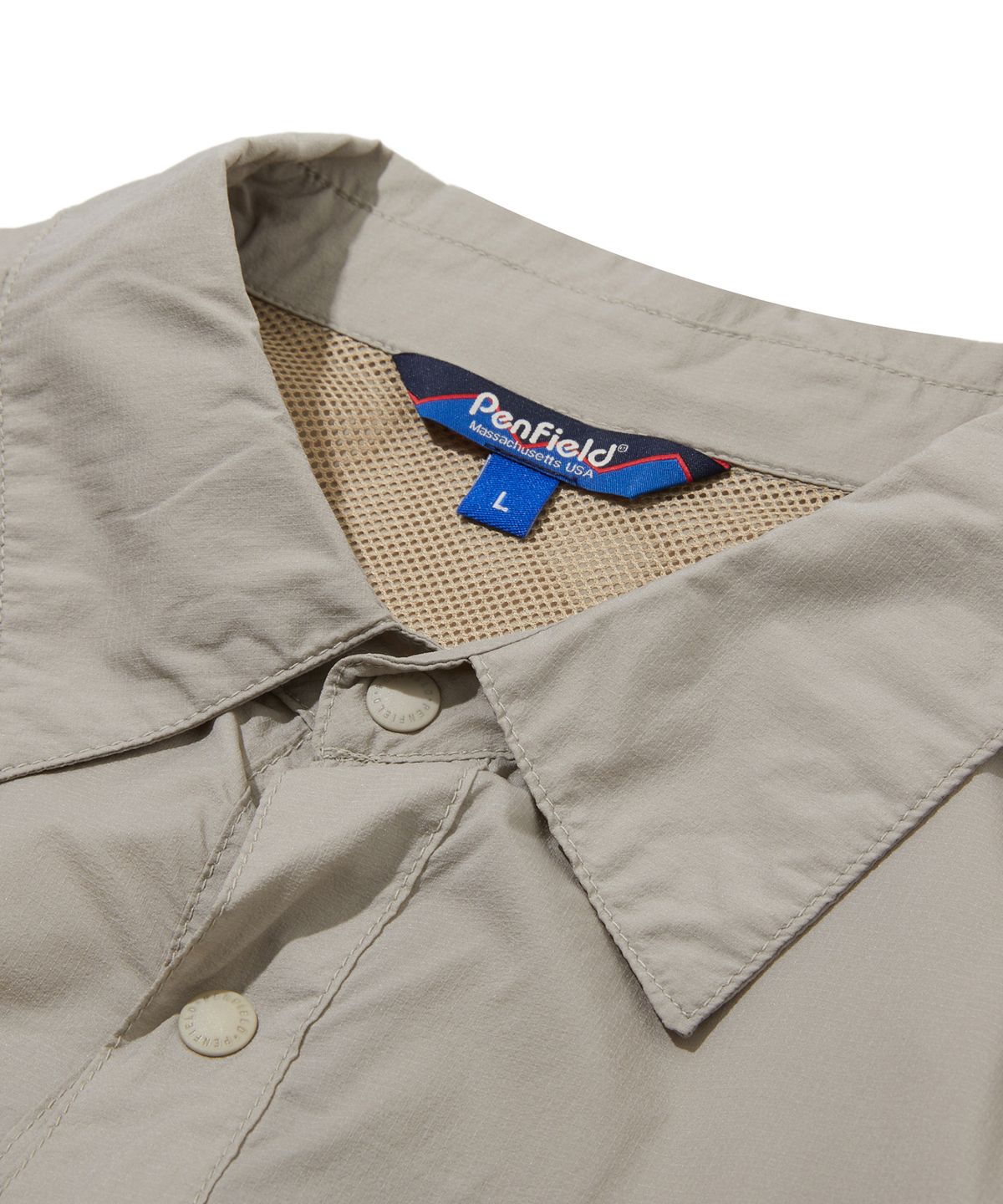 펜필드(PENFIELD) 나일론 벤틸레이션 시어 셔츠 베이지_FS1WR63U