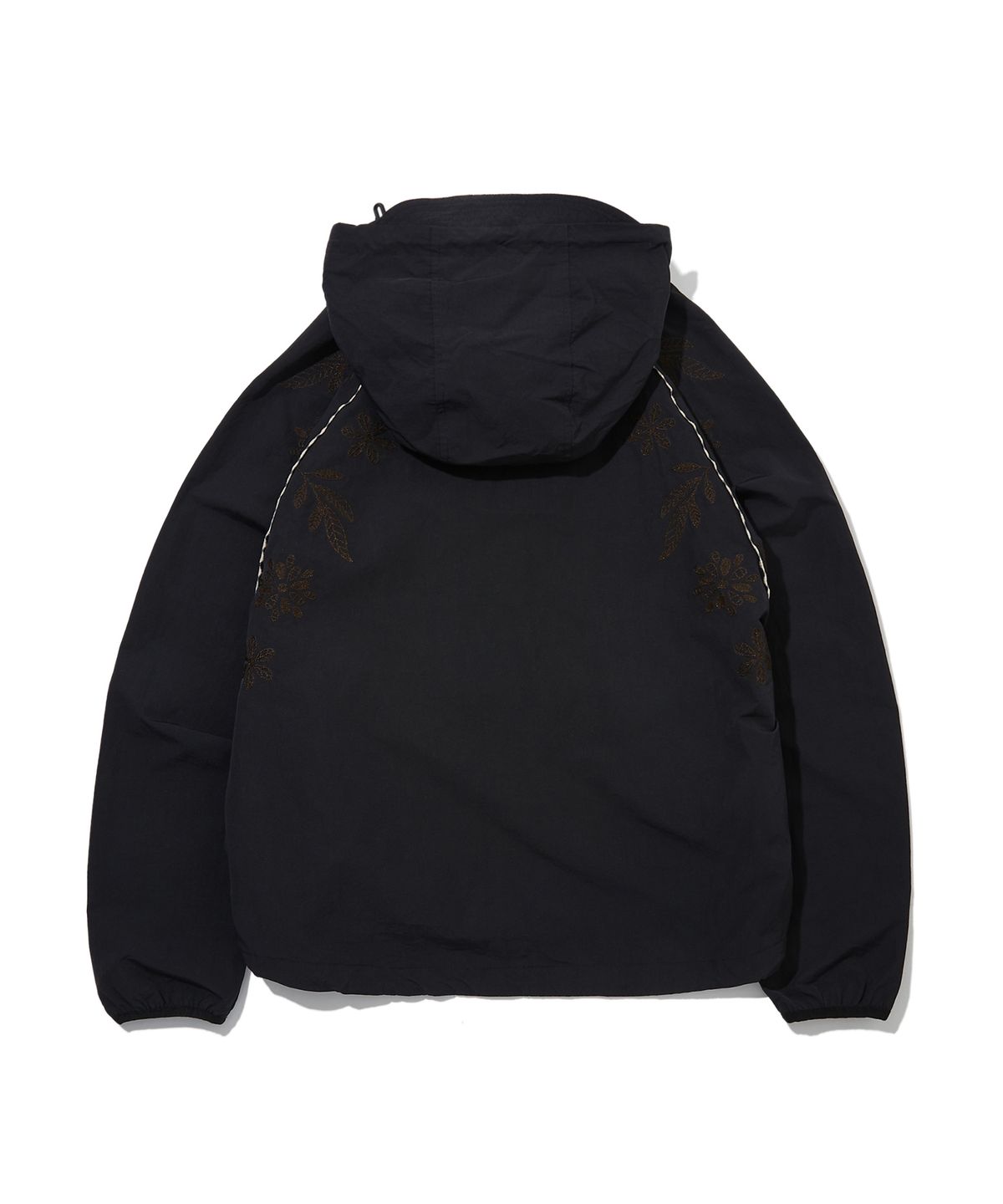 펜필드(PENFIELD) 플라워자수 후드 바람막이 블랙_FS1WJ16U