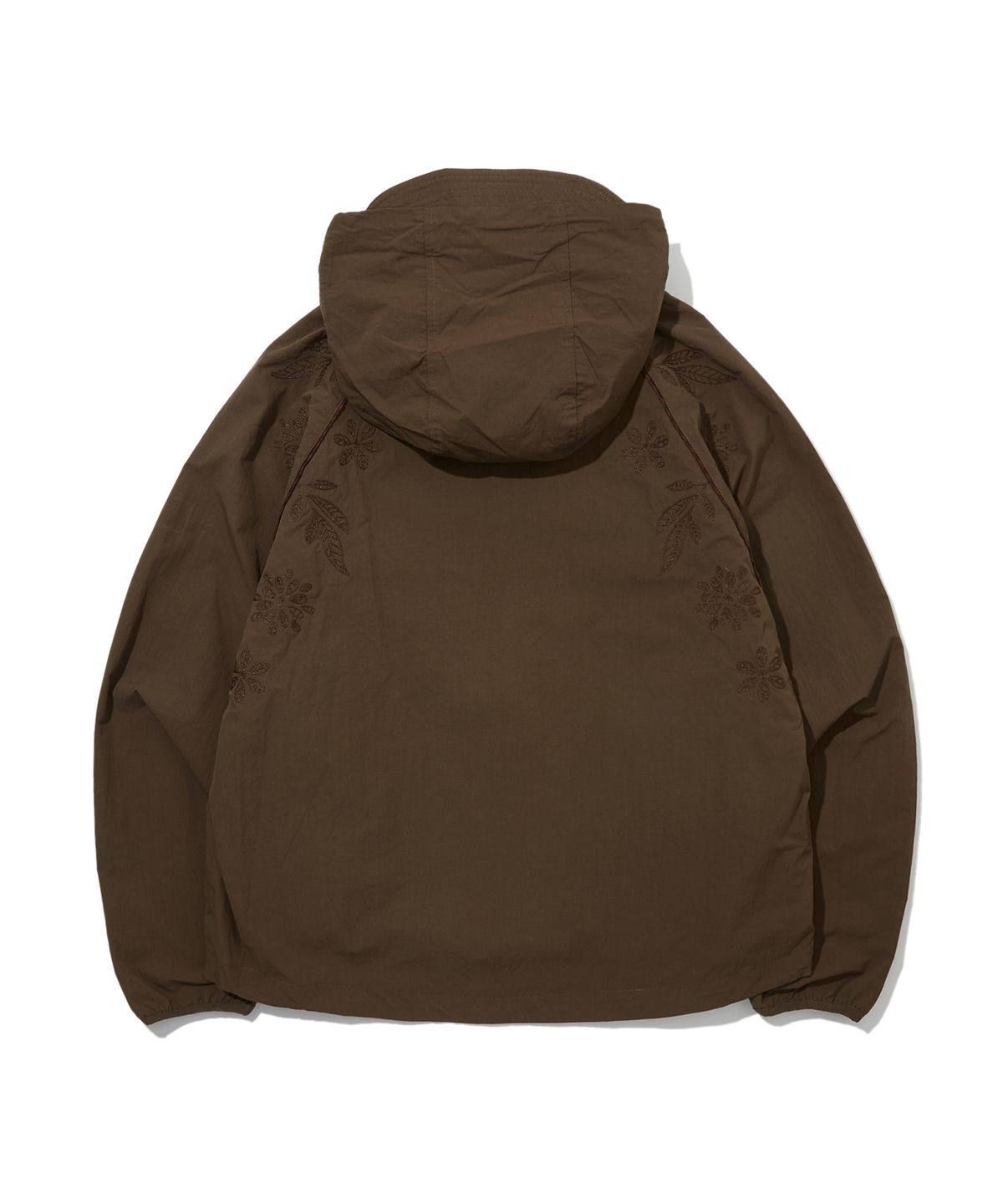 펜필드(PENFIELD) 플라워자수 후드 바람막이 브라운_FS1WJ15U