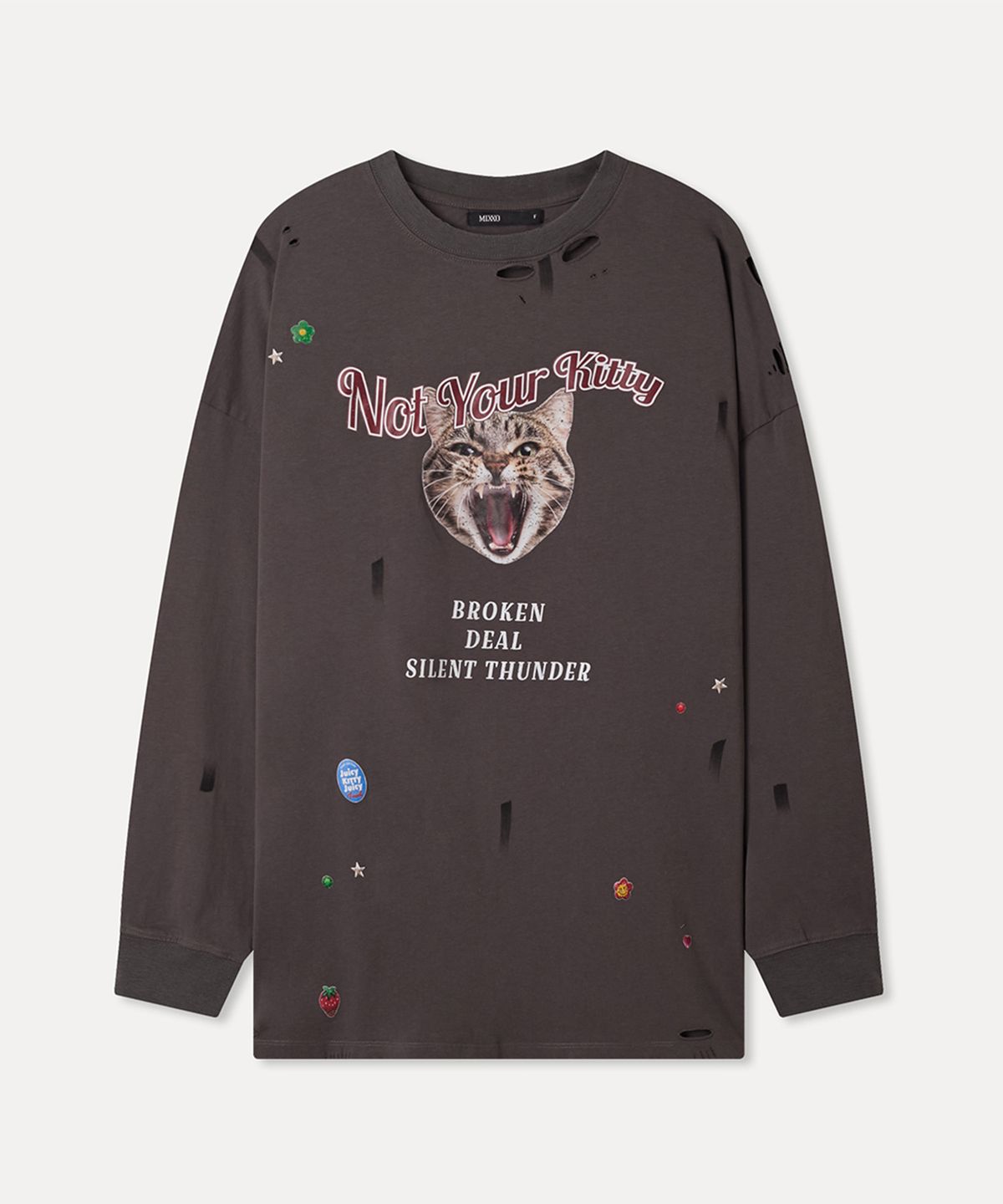 미쏘(MIXXO) 스티커 긴팔 티셔츠_MIWLWG308A