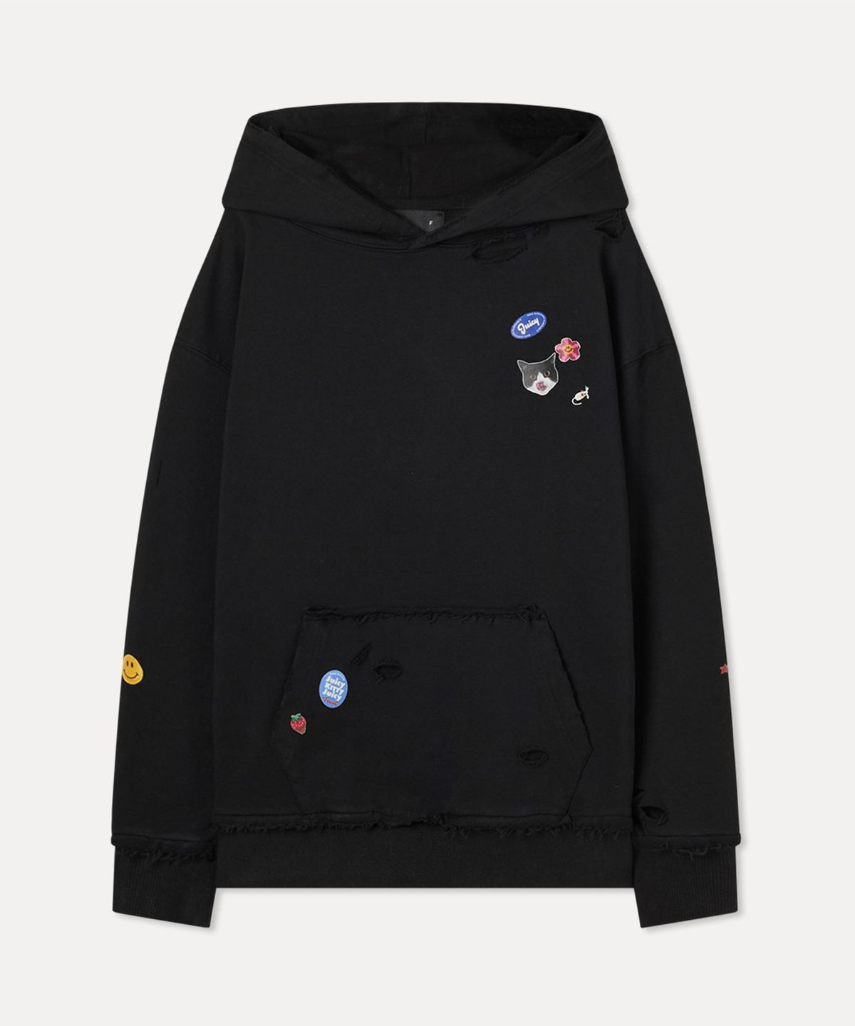 미쏘(MIXXO) 스티커 오버핏 후드_MIWLWG318A