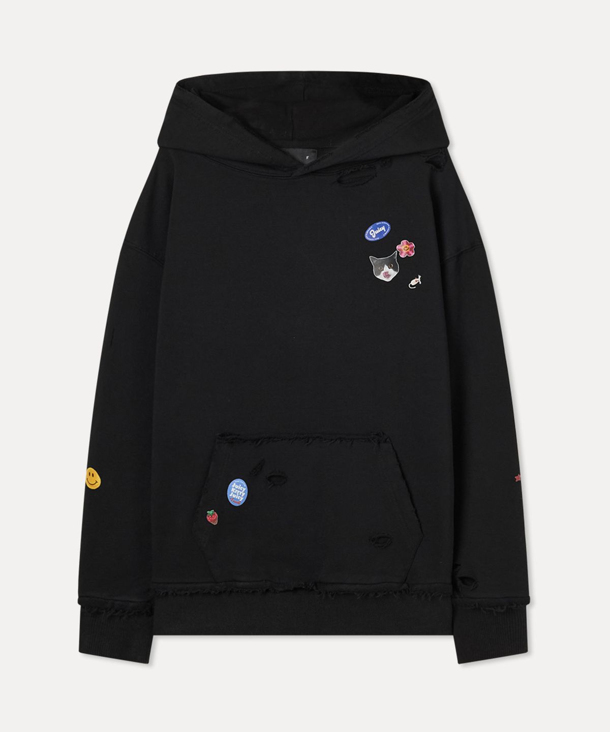 미쏘(MIXXO) 스티커 오버핏 후드_MIWLWG318A