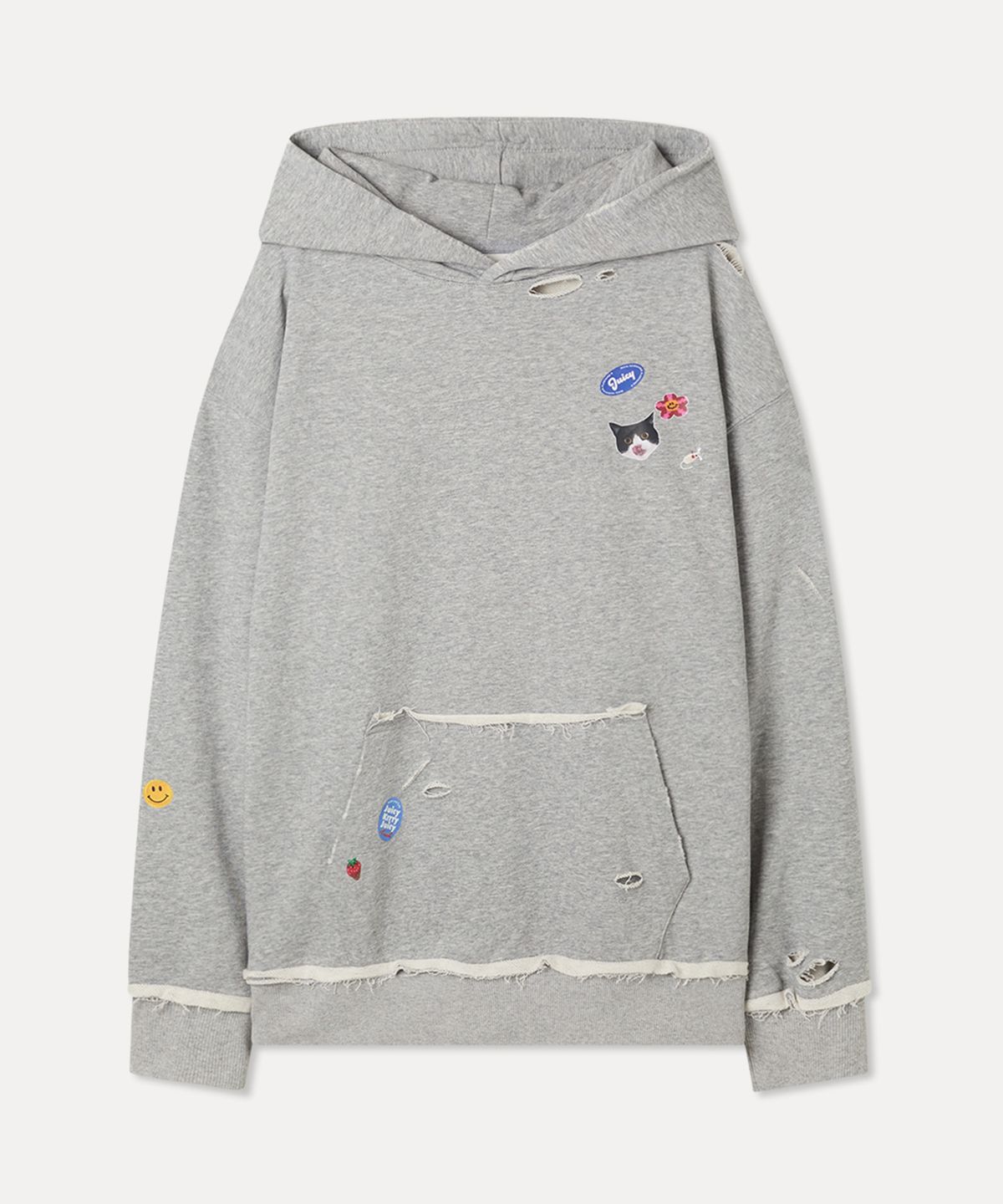 미쏘(MIXXO) 스티커 오버핏 후드_MIWLWG318A