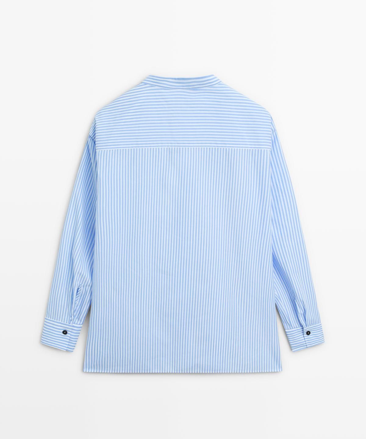 마시모두띠(MASSIMO DUTTI) 100% 코튼 스트라이프 셔츠