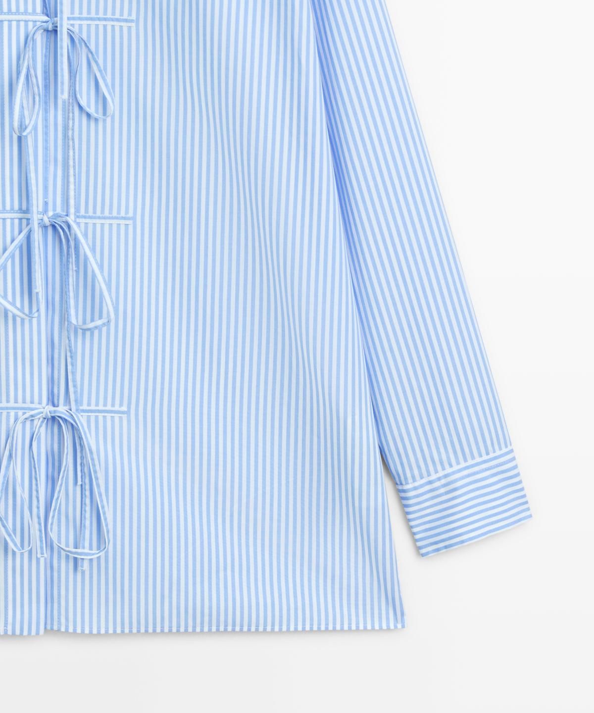 마시모두띠(MASSIMO DUTTI) 100% 코튼 스트라이프 셔츠