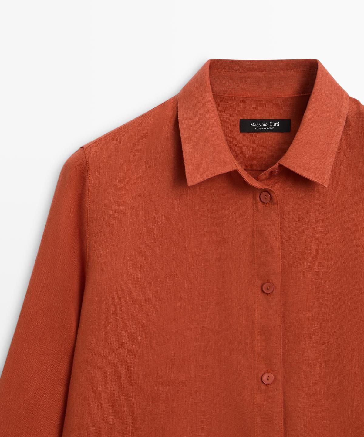 마시모두띠(MASSIMO DUTTI) 100% 린넨 루즈핏 셔츠