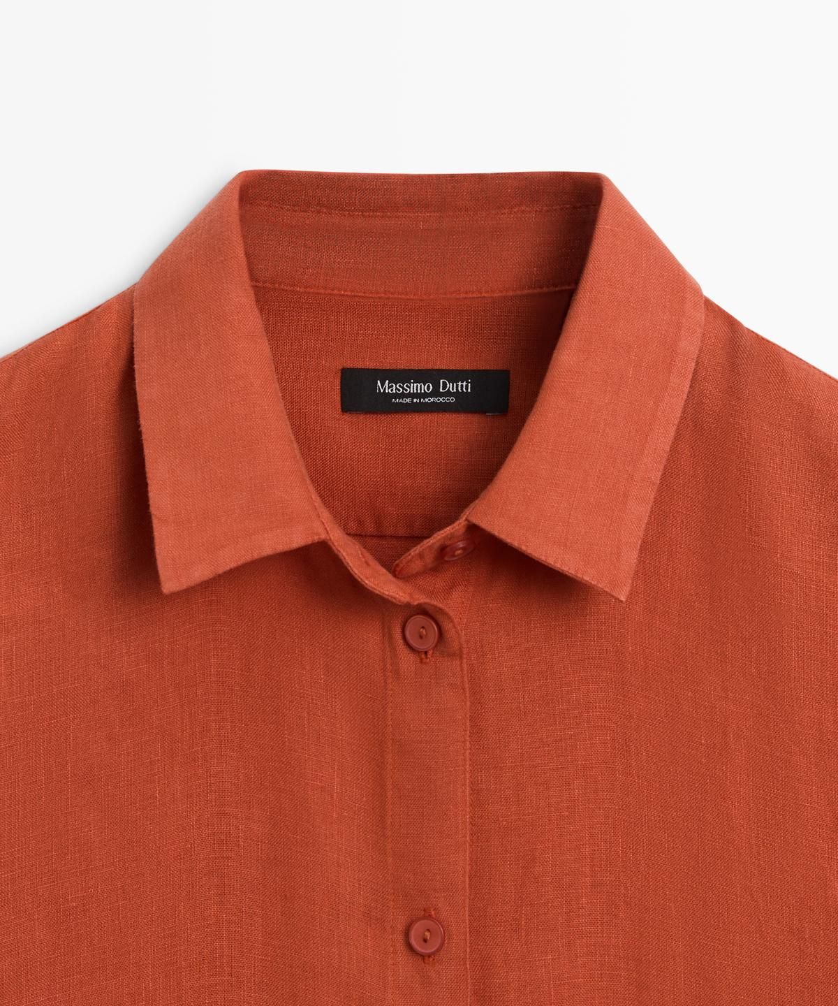 마시모두띠(MASSIMO DUTTI) 100% 린넨 루즈핏 셔츠
