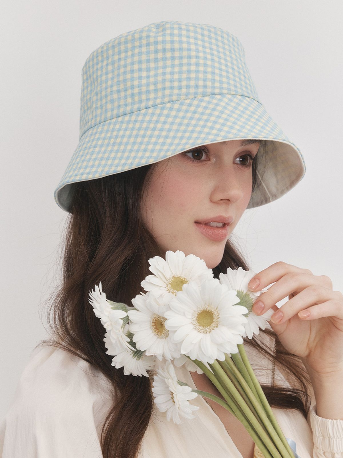 앵브록스(ENGBROX) candy check reversible bucket hat_2 colors