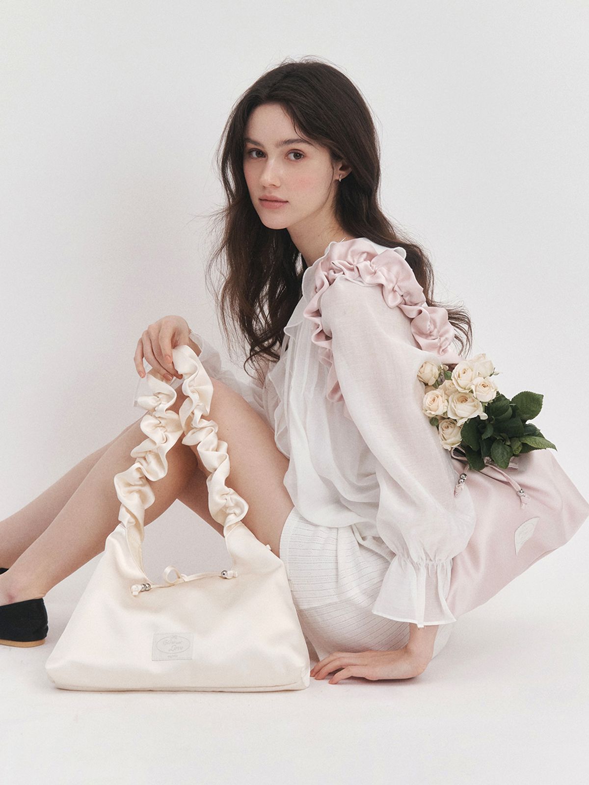 앵브록스(ENGBROX) bloom shirring shoulder bag_2 colors