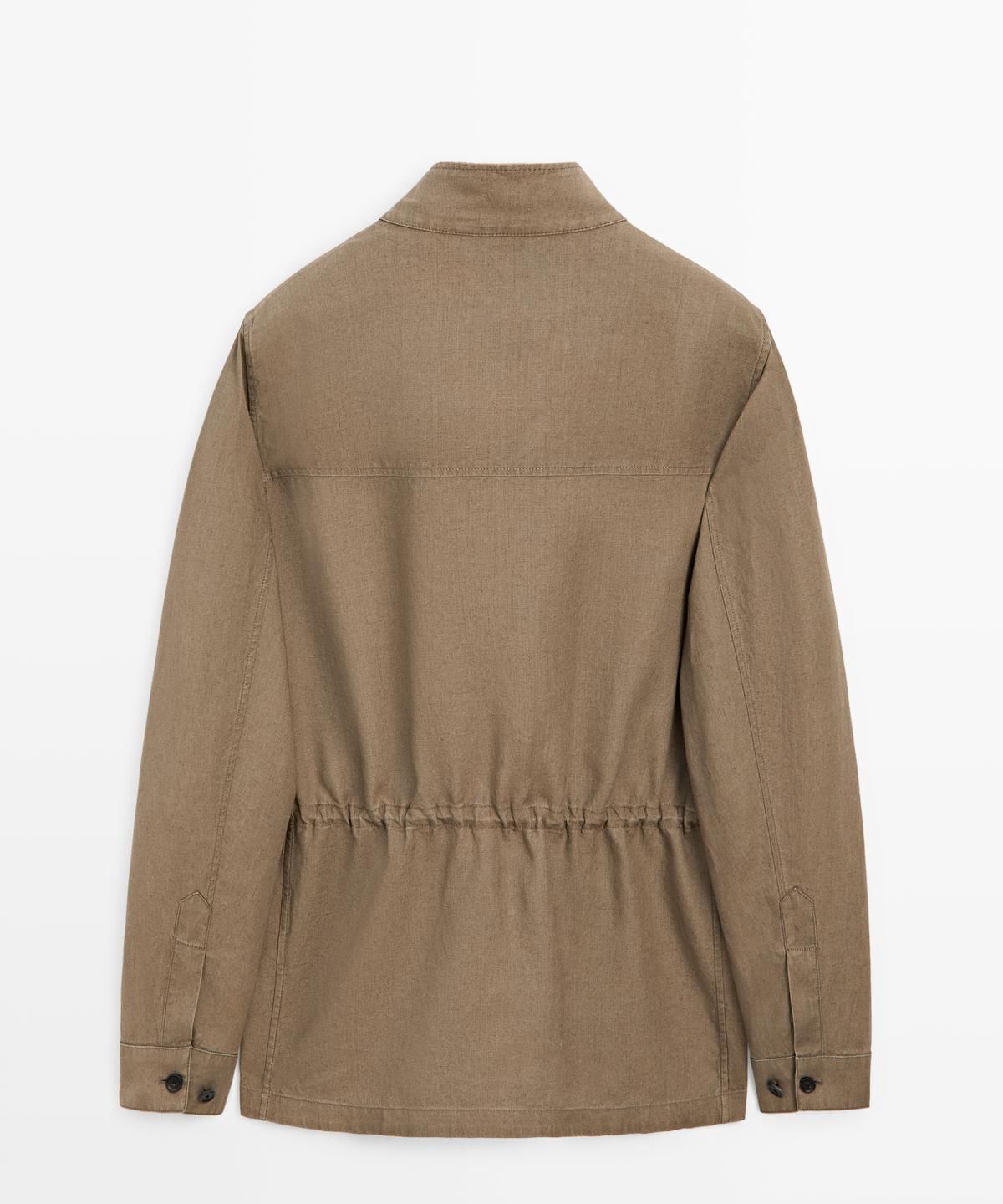 마시모두띠(MASSIMO DUTTI) 100% 린넨 사파리 재킷