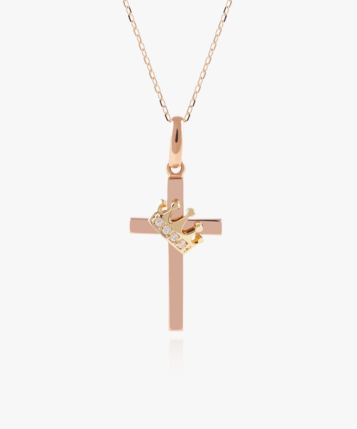 엘렌쥬얼리(HELENE JEWELRY) 14K 크라운 온더 크로스 십자가 체인 금 목걸이