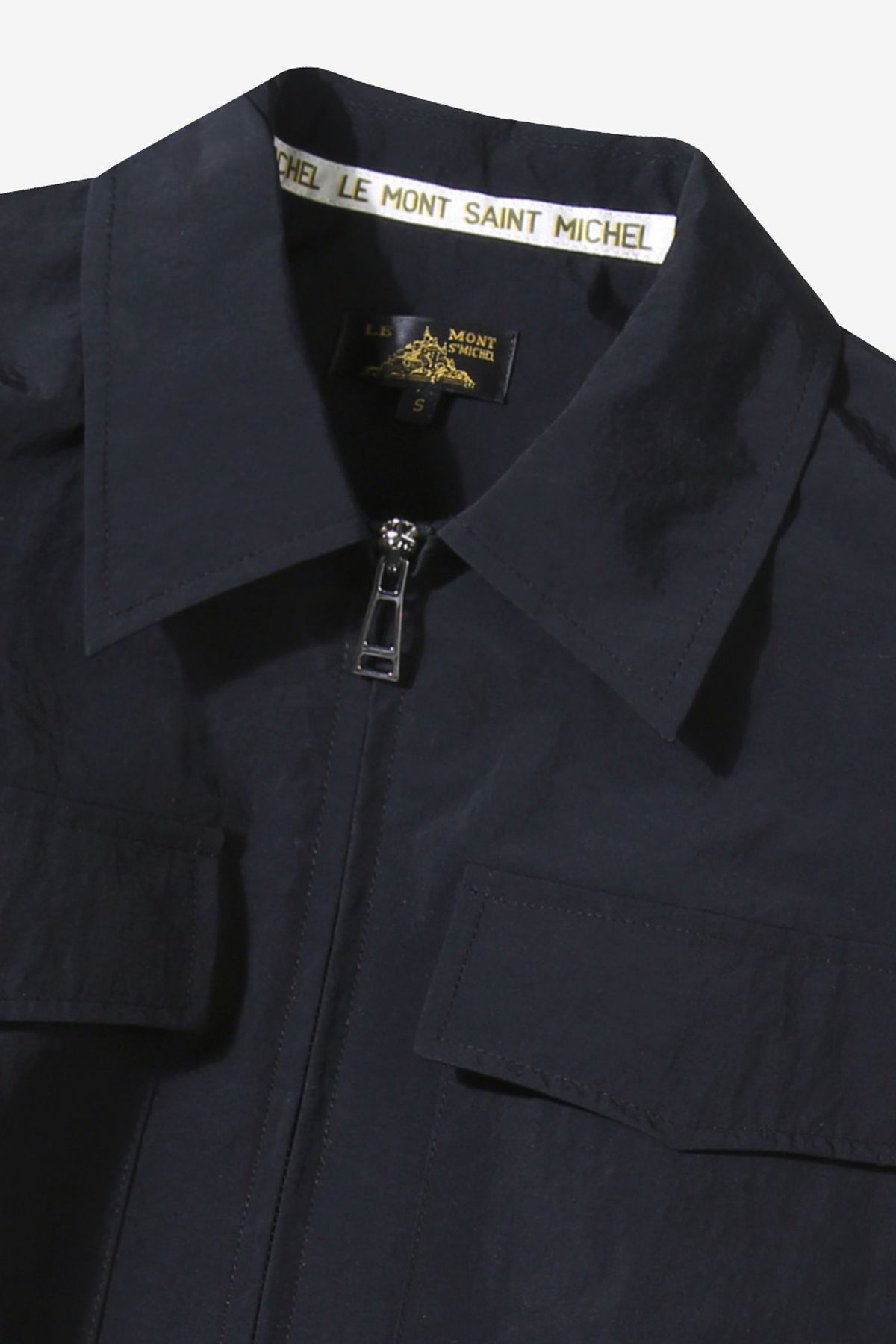 르몽생미셸(LE MONT ST MICHEL) Out Pocket Blouson Jumper_Black