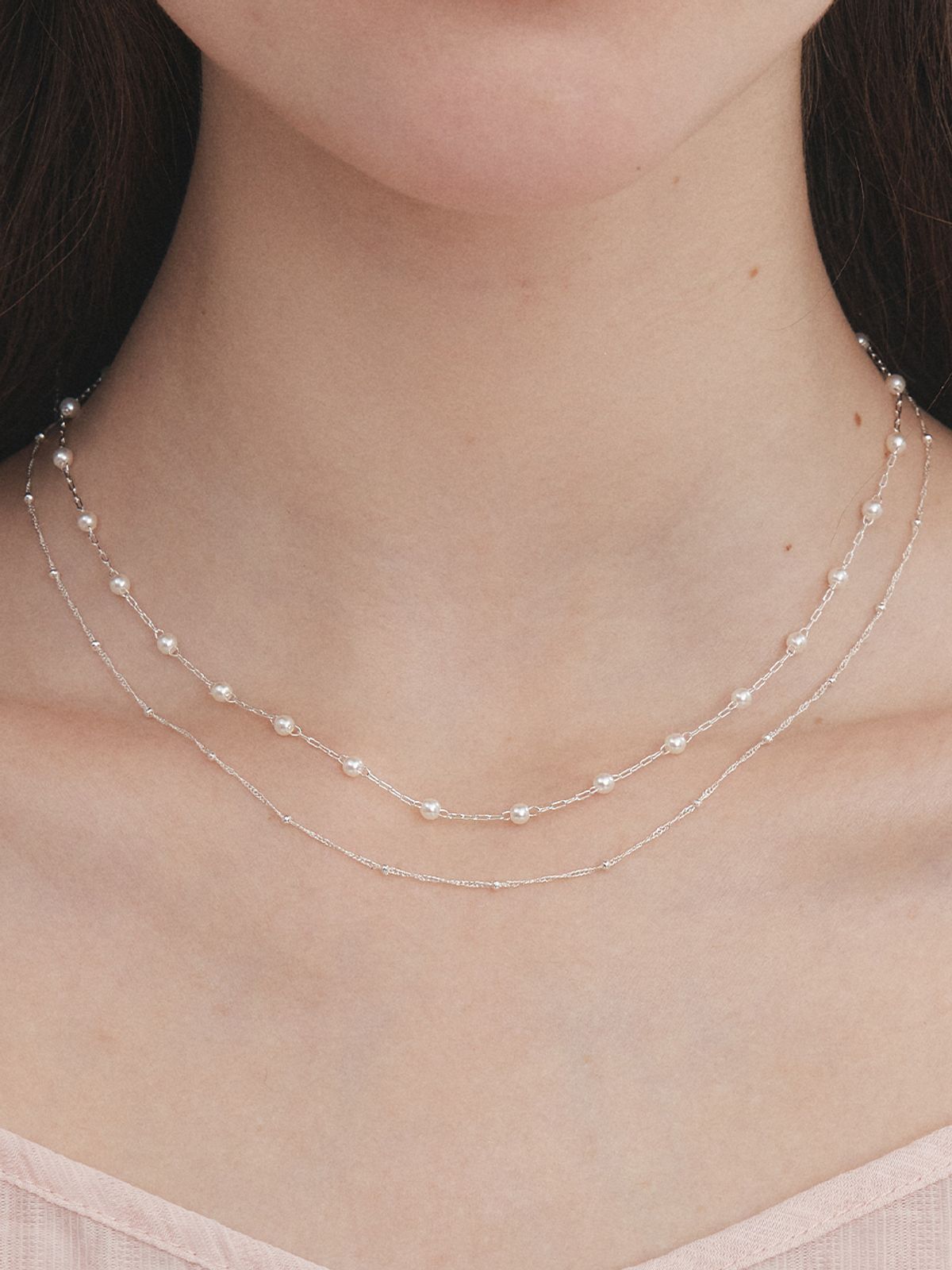 앵브록스(ENGBROX) sienna pearl layered necklace set