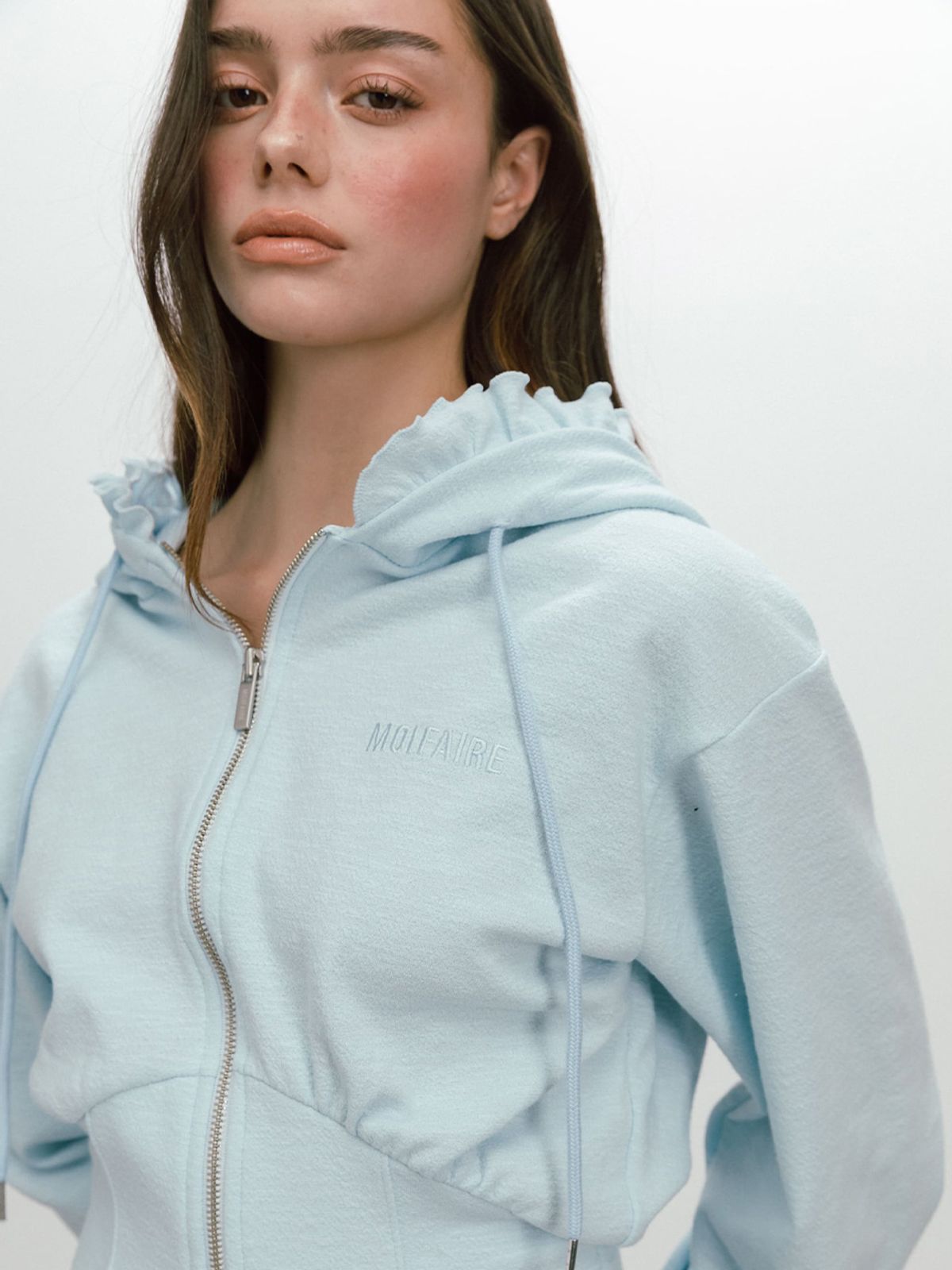 모이페어(MOIFAIRE) BAKE HOODIE ZIP-UP / SKYBLUE